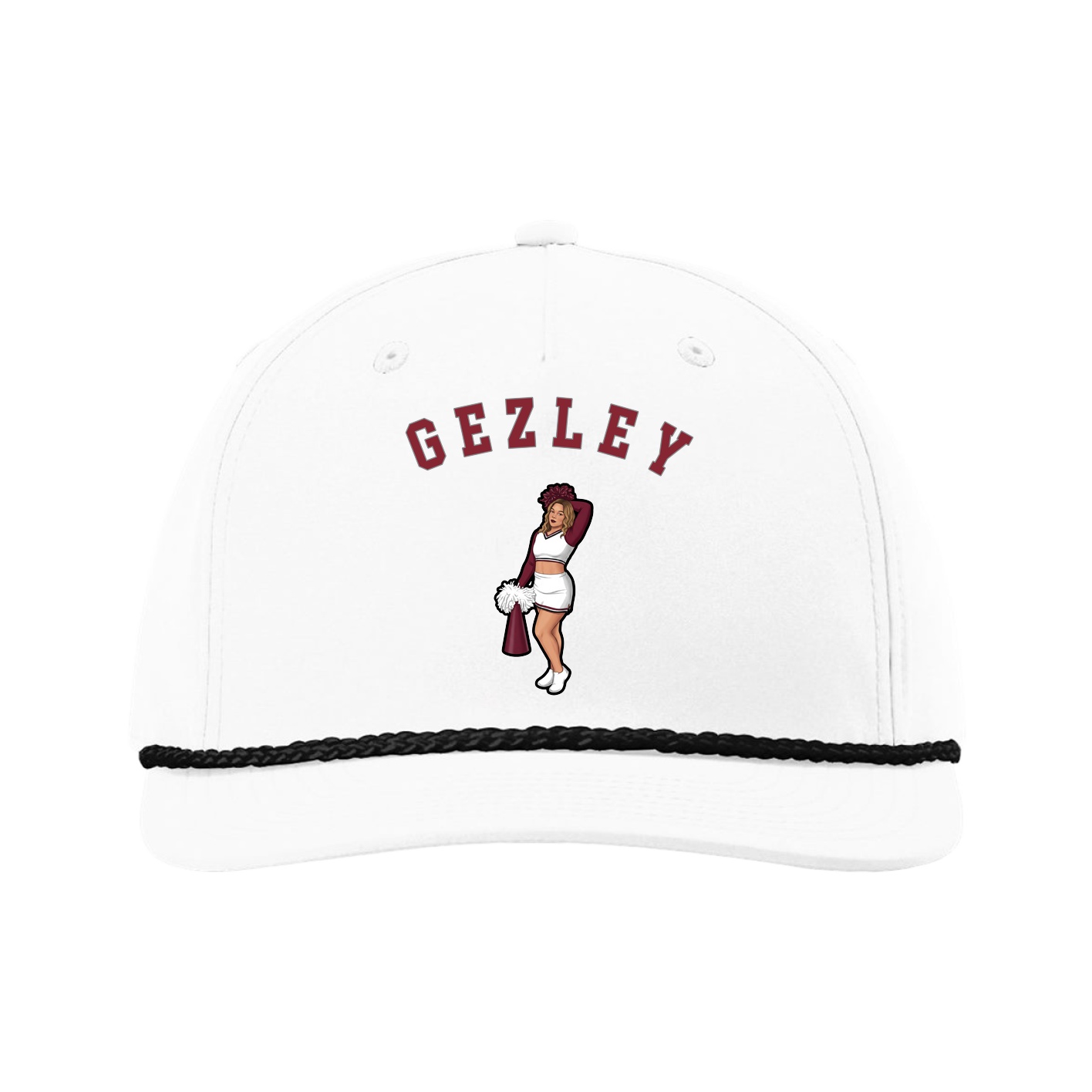 Five-Panel Classic Rope Cap — Shirsey Arch in White