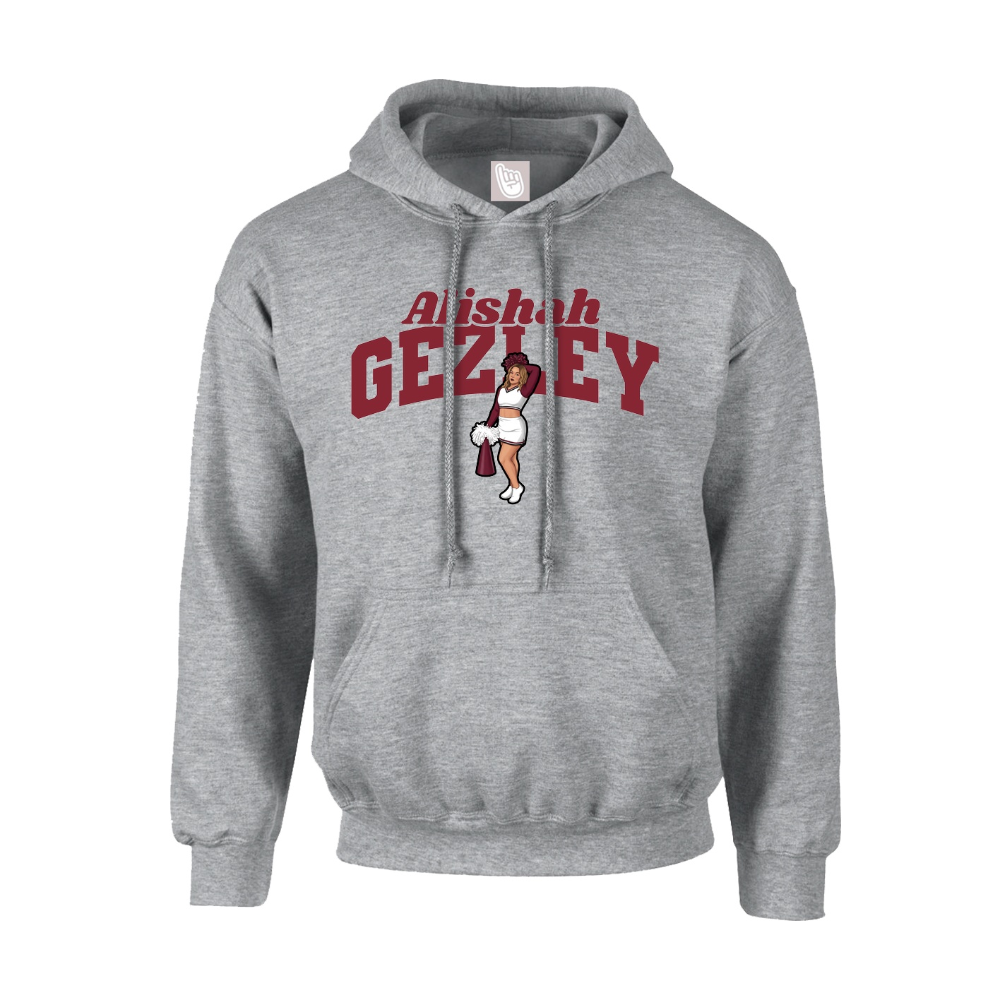 Youth Hoodie — Signature Arch in Grey