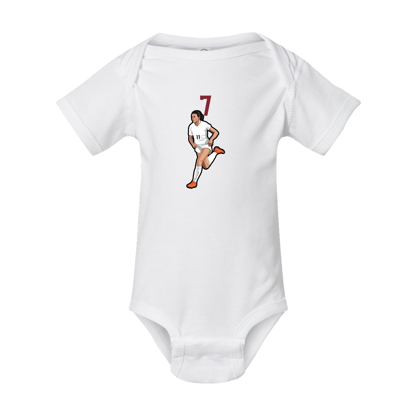 Baby Onesie — Number Top in White