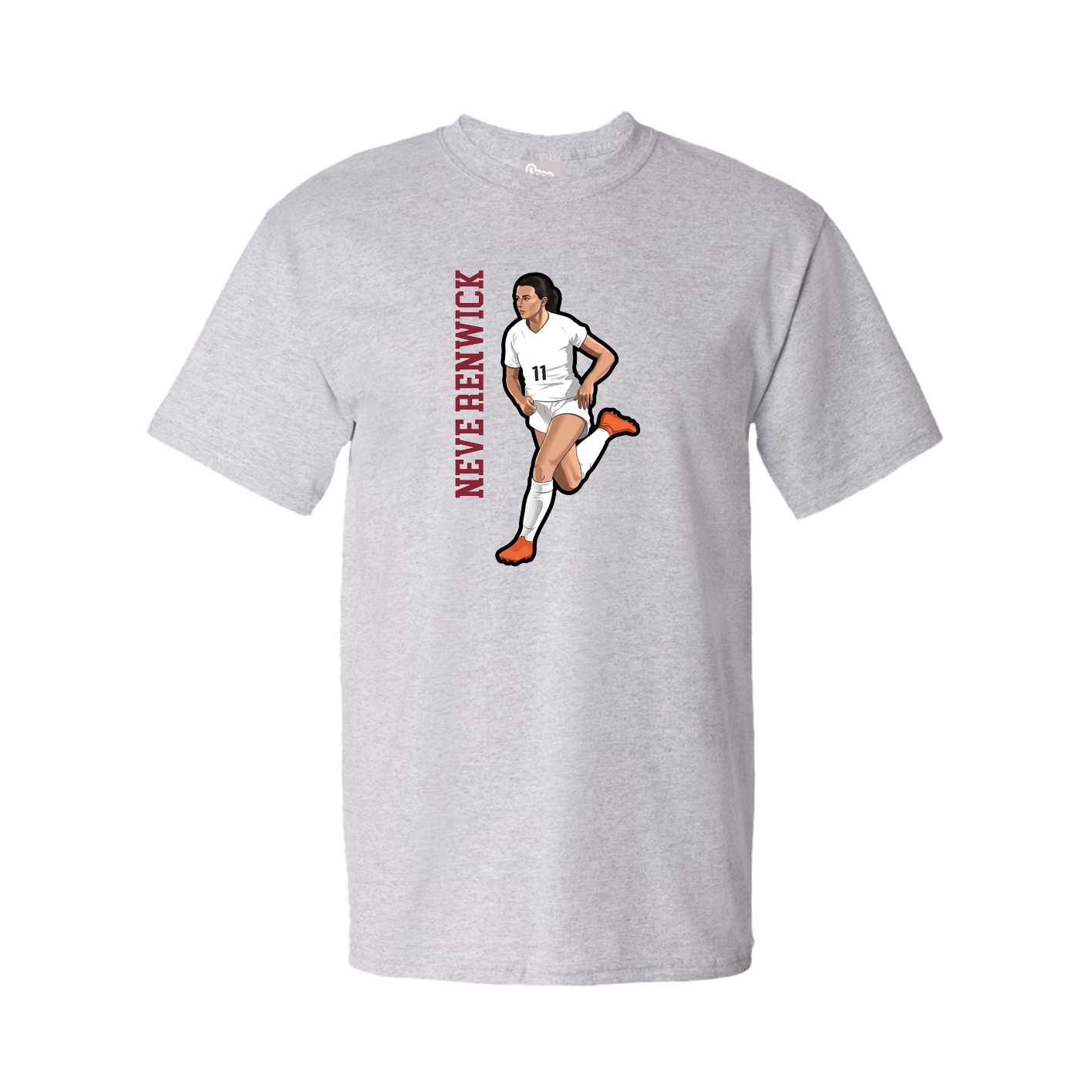 Tee — Name Vertical in Grey