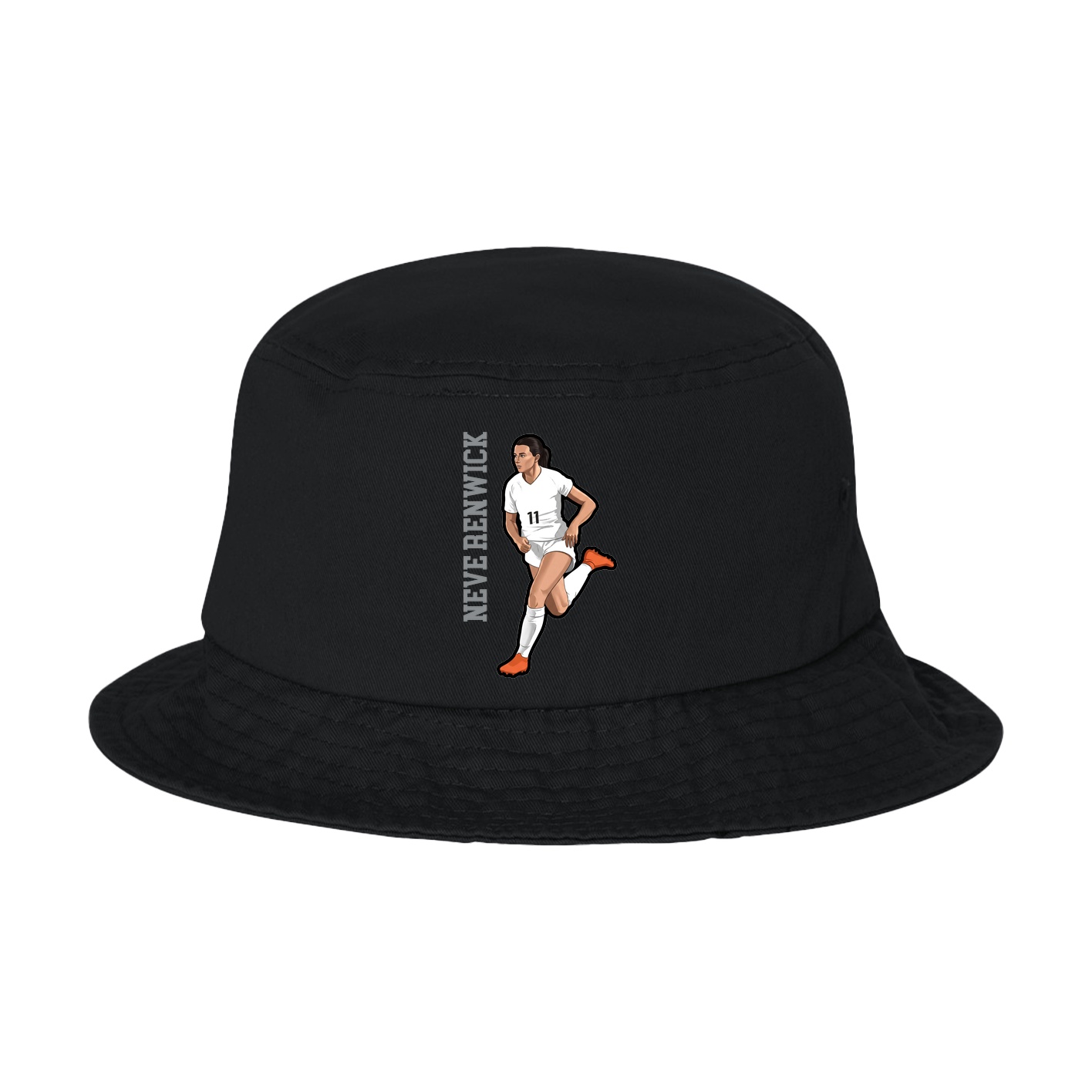 Bucket Cap — Name Vertical in Black