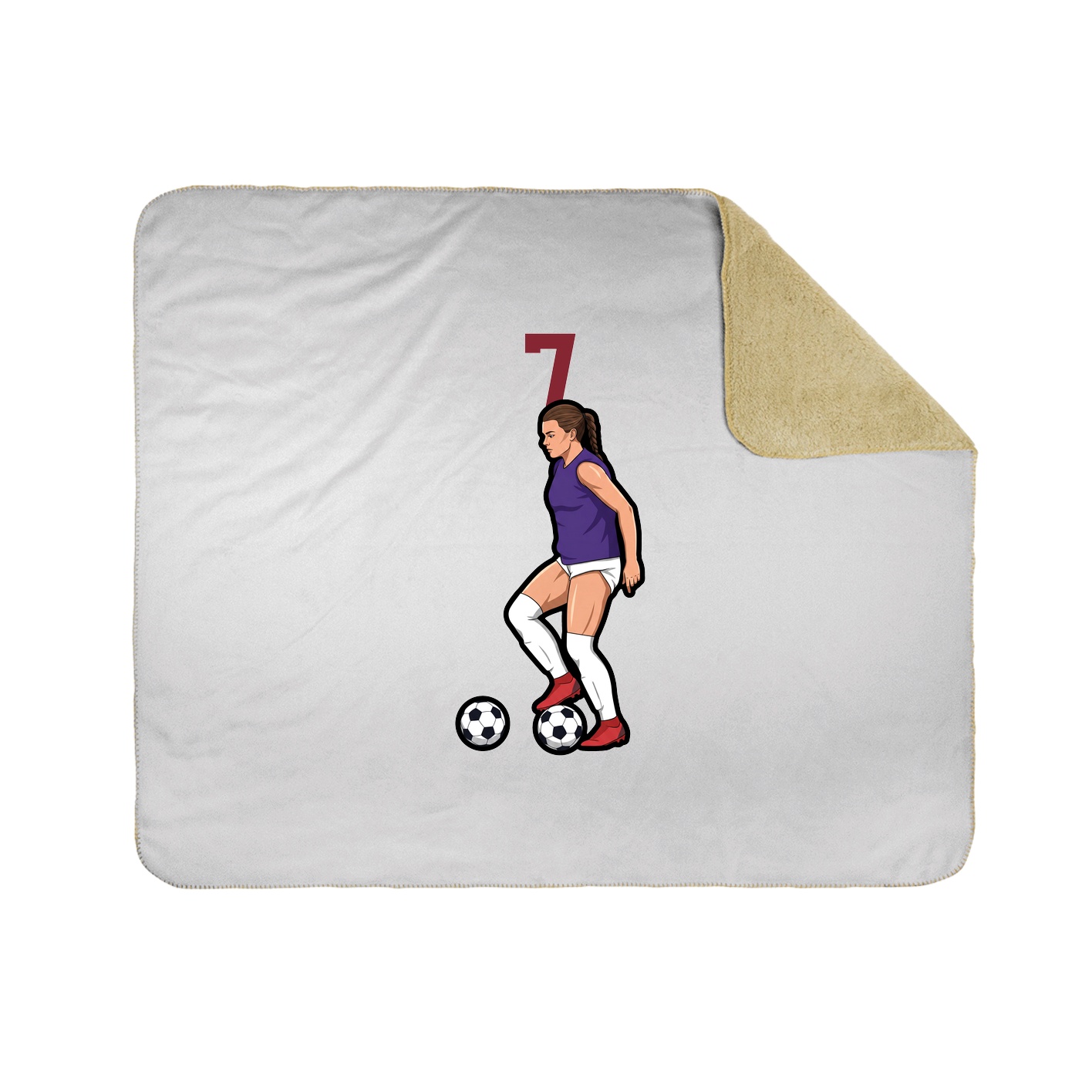 Throw Blanket — Number Top in White