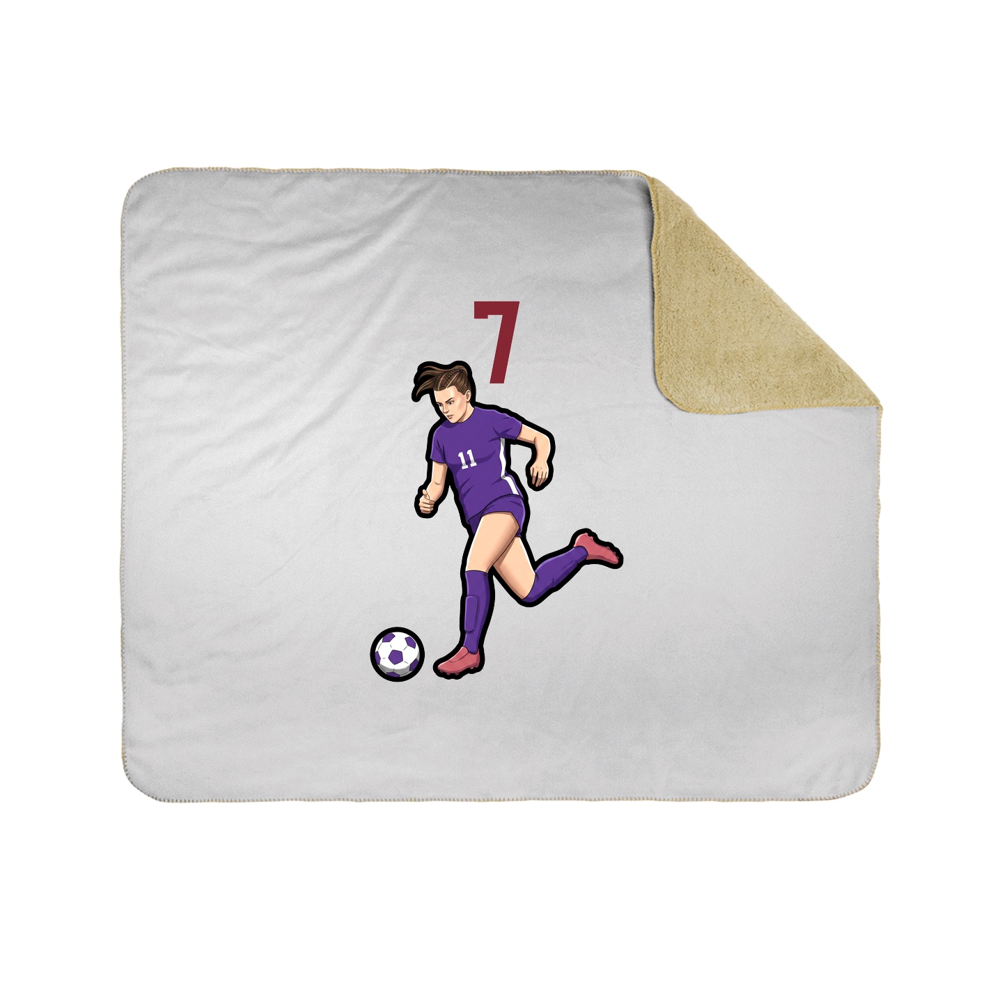 Throw Blanket — Number Top in White