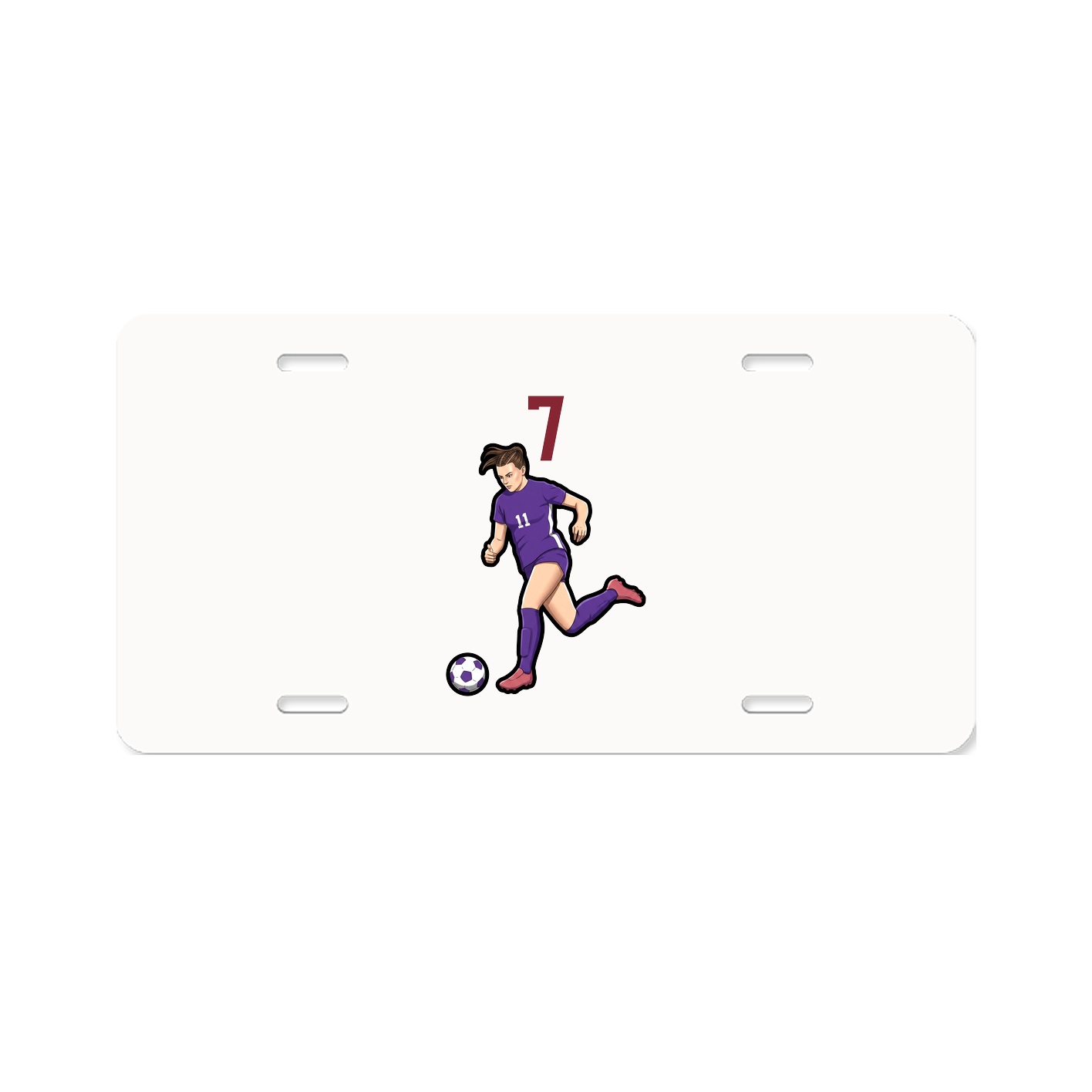 License Plate — Number Top in Classic
