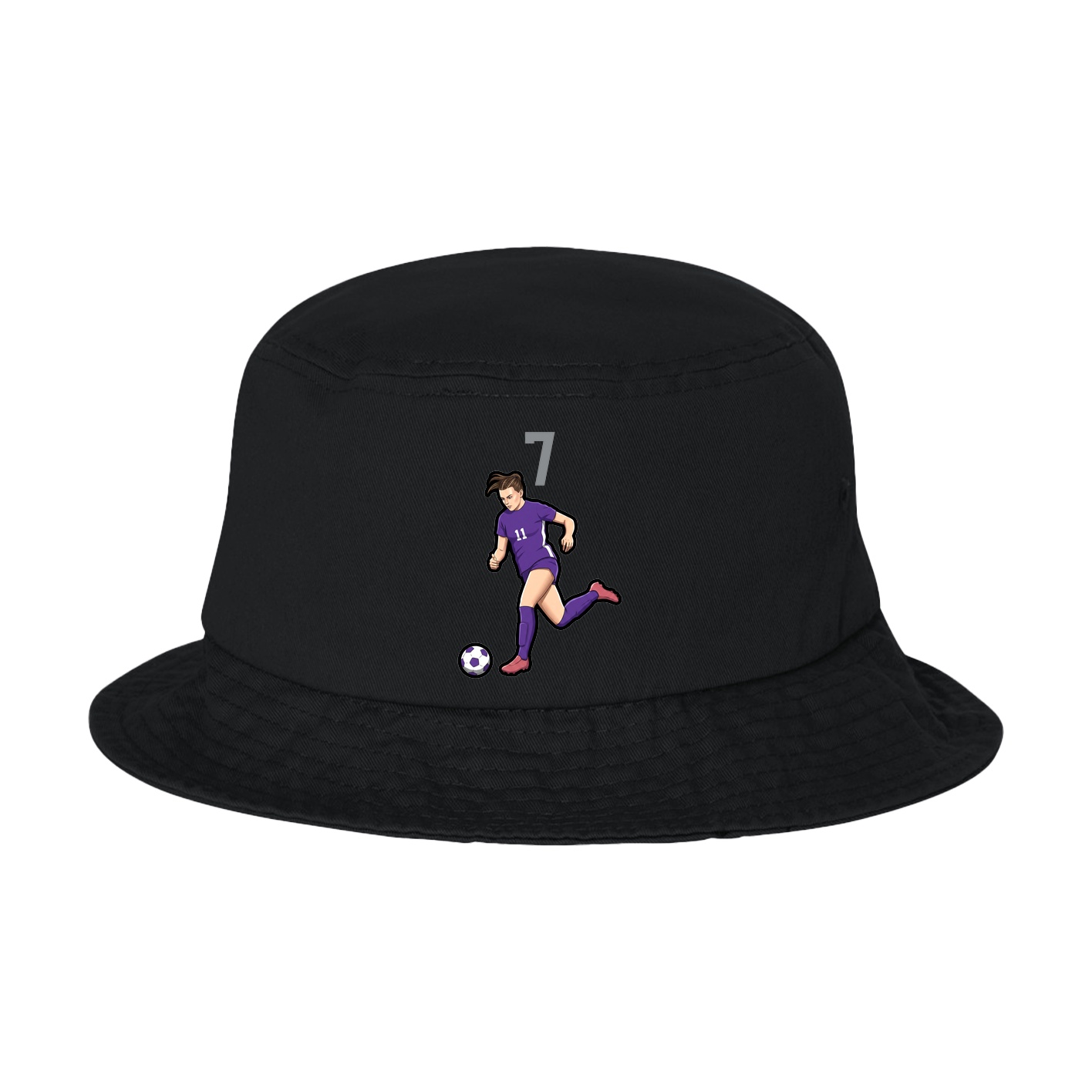 Bucket Cap — Number Top in Black