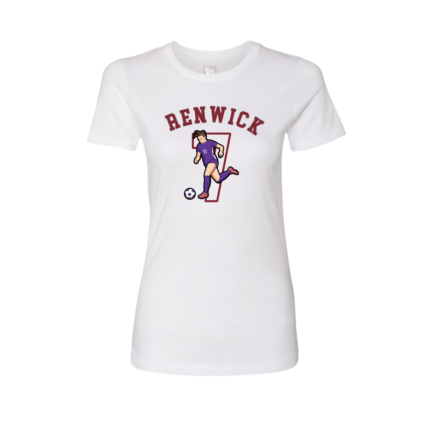 Fitted Women's Tee — Shirsey Arch in White