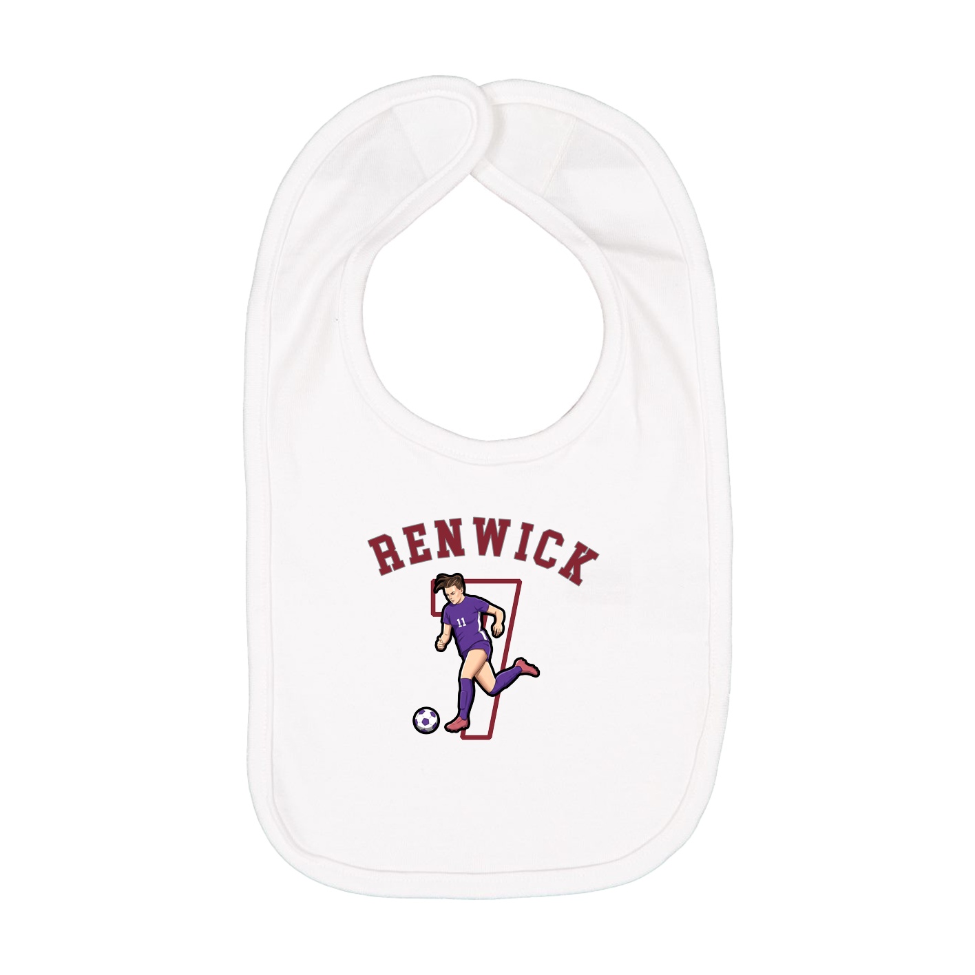 Infant Bib — Shirsey Arch in White