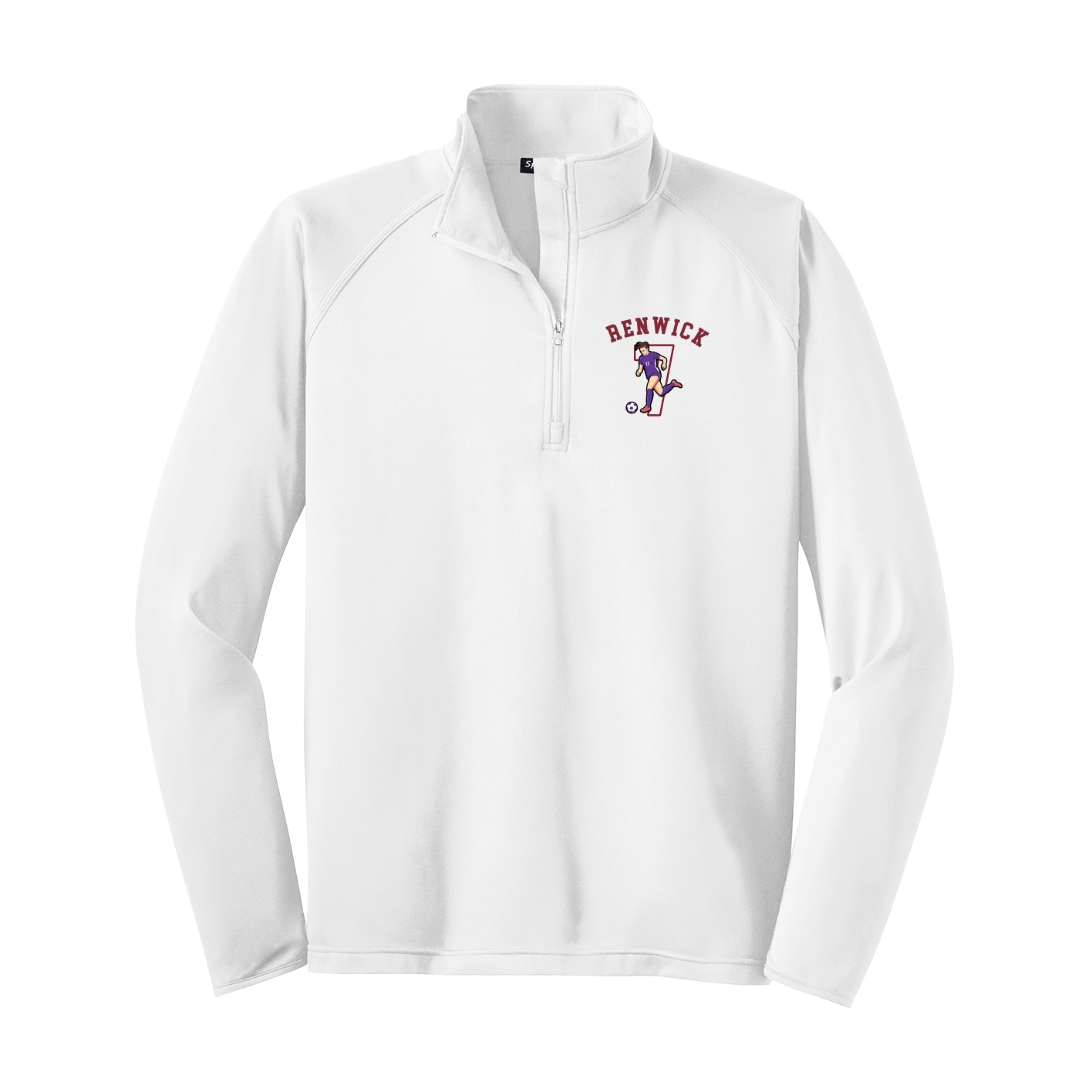 Q-Zip Pullover — Shirsey Arch in White