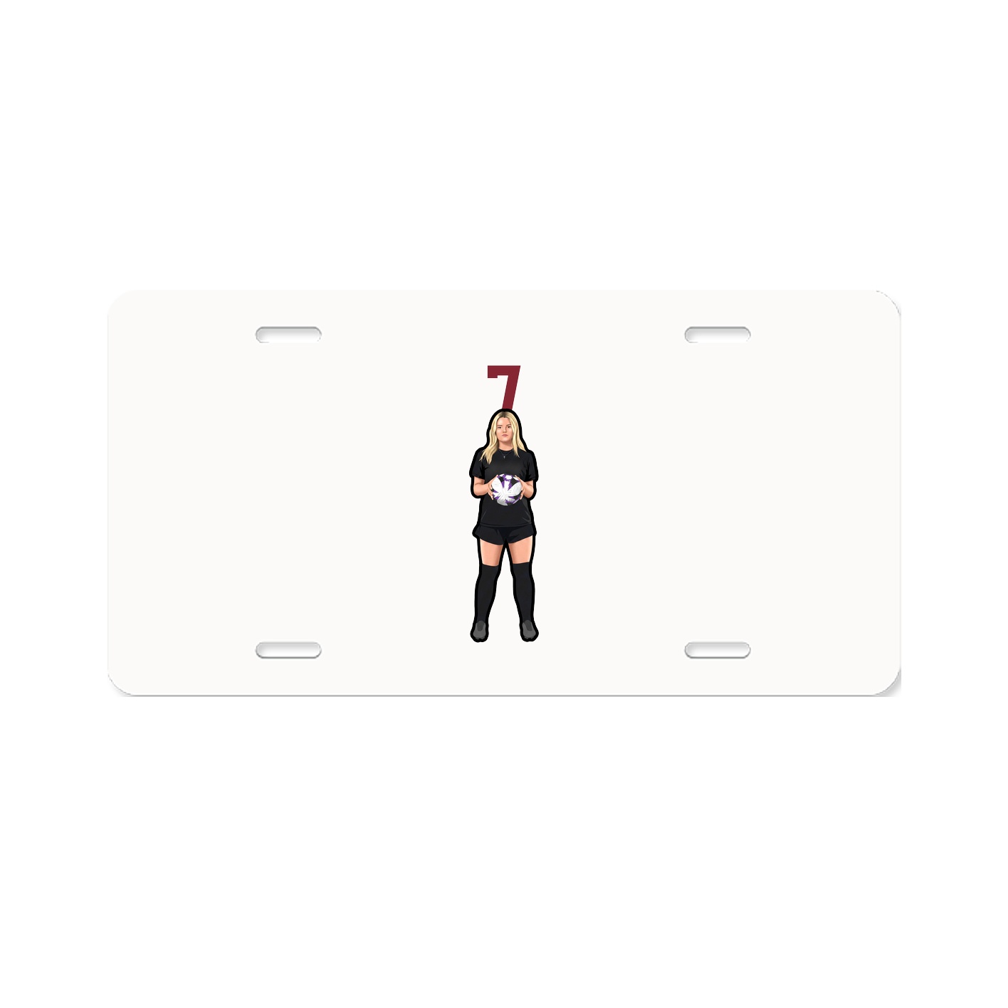 License Plate — Number Top in Classic