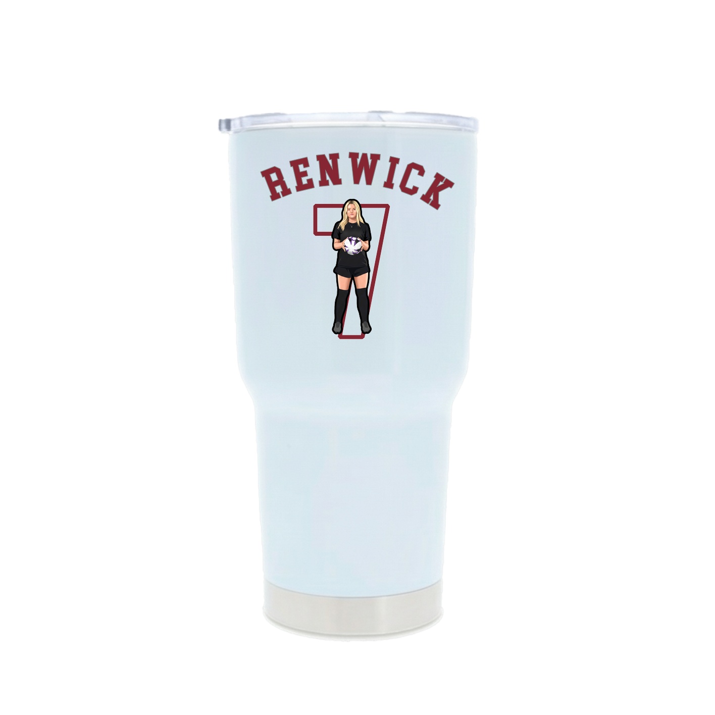 30oz Stainless Steel Tumbler — Shirsey Arch in White