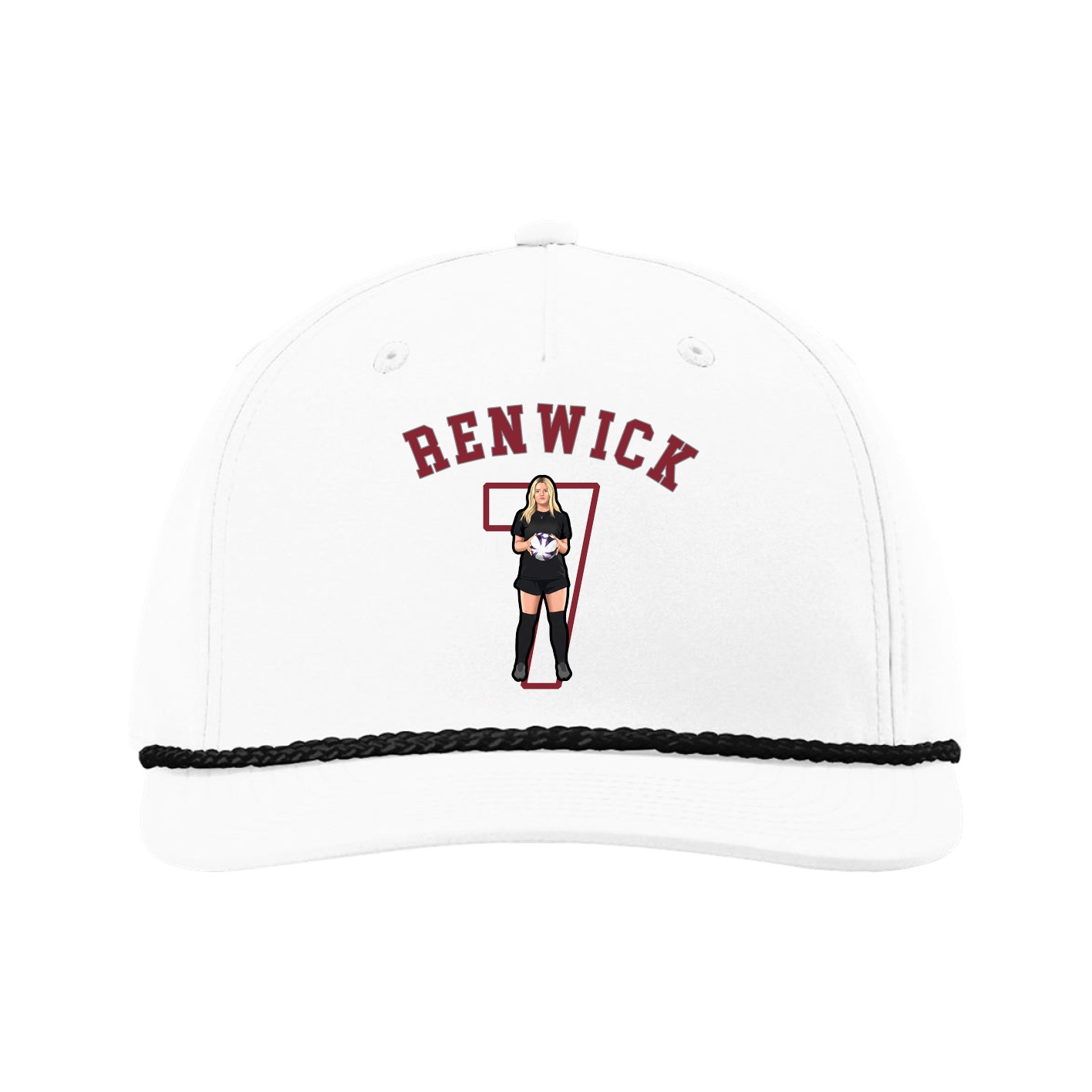 Five-Panel Classic Rope Cap — Shirsey Arch in White