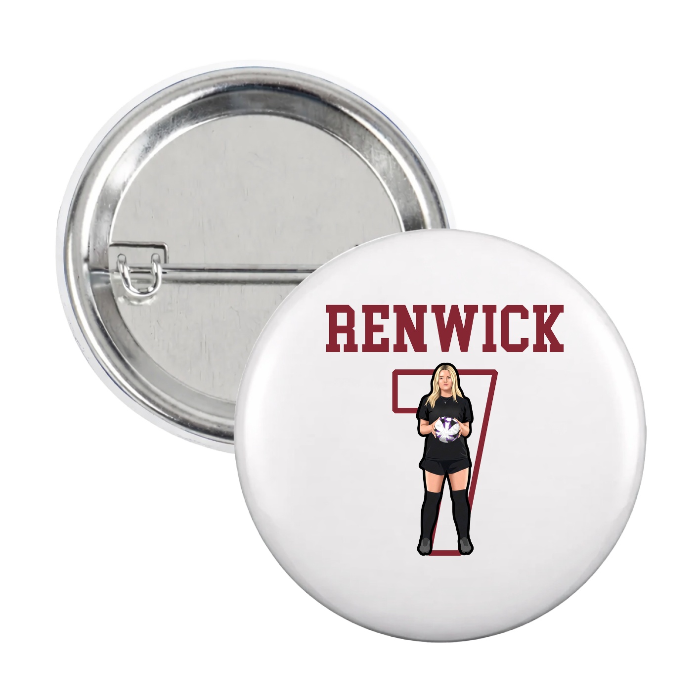 Game Day Button — Shirsey in White