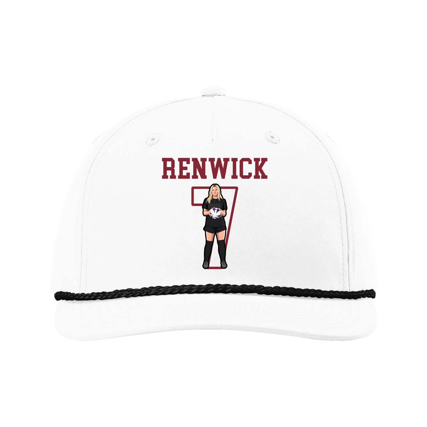 Five-Panel Classic Rope Cap — Shirsey in White