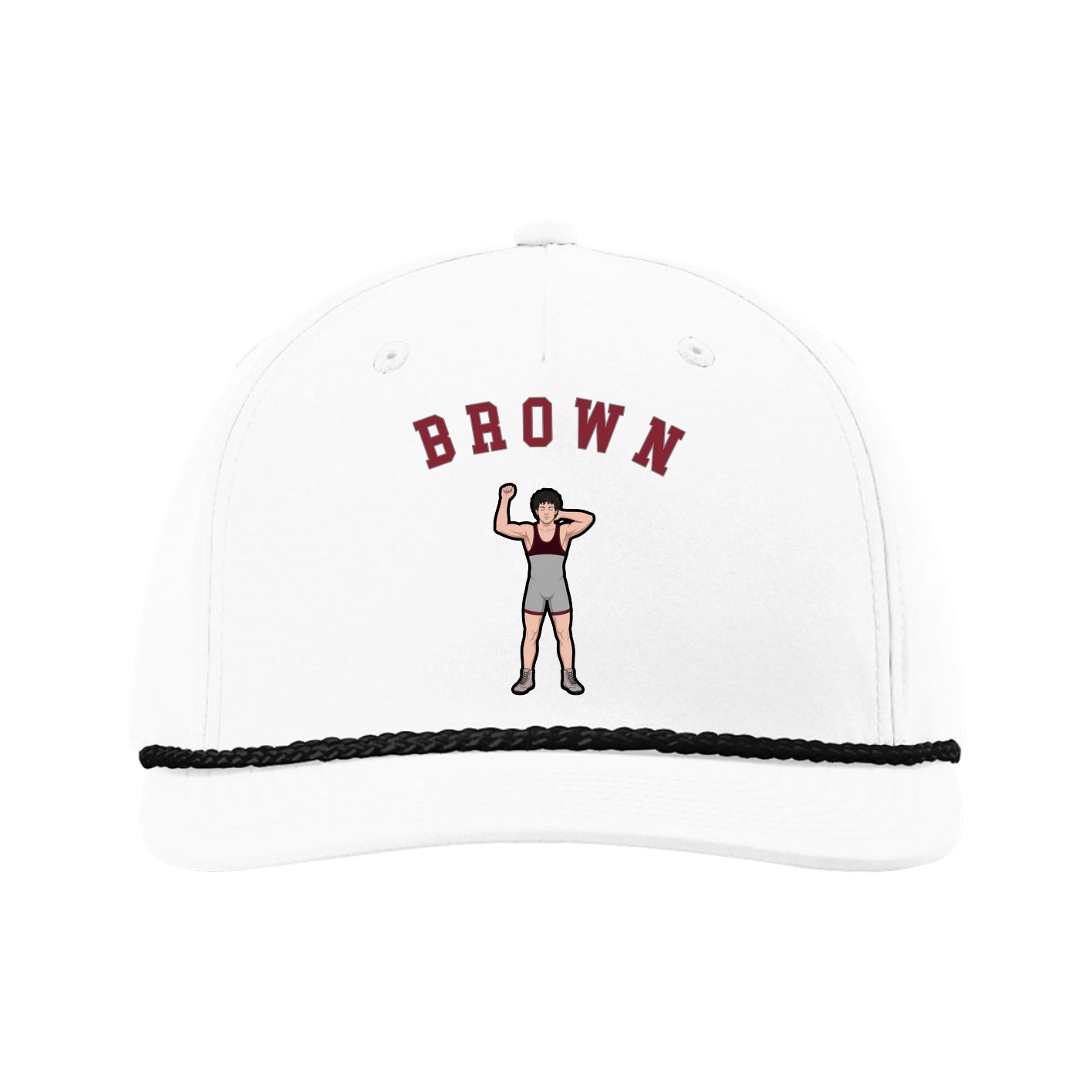 Five-Panel Classic Rope Cap — Shirsey Arch in White