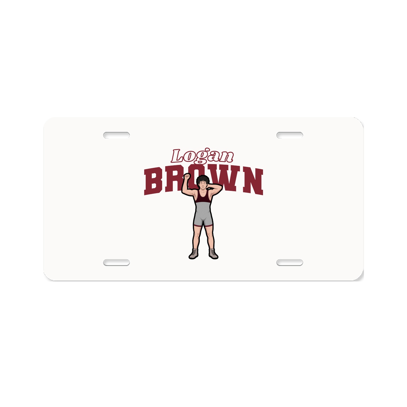 License Plate — Name Arch in Classic