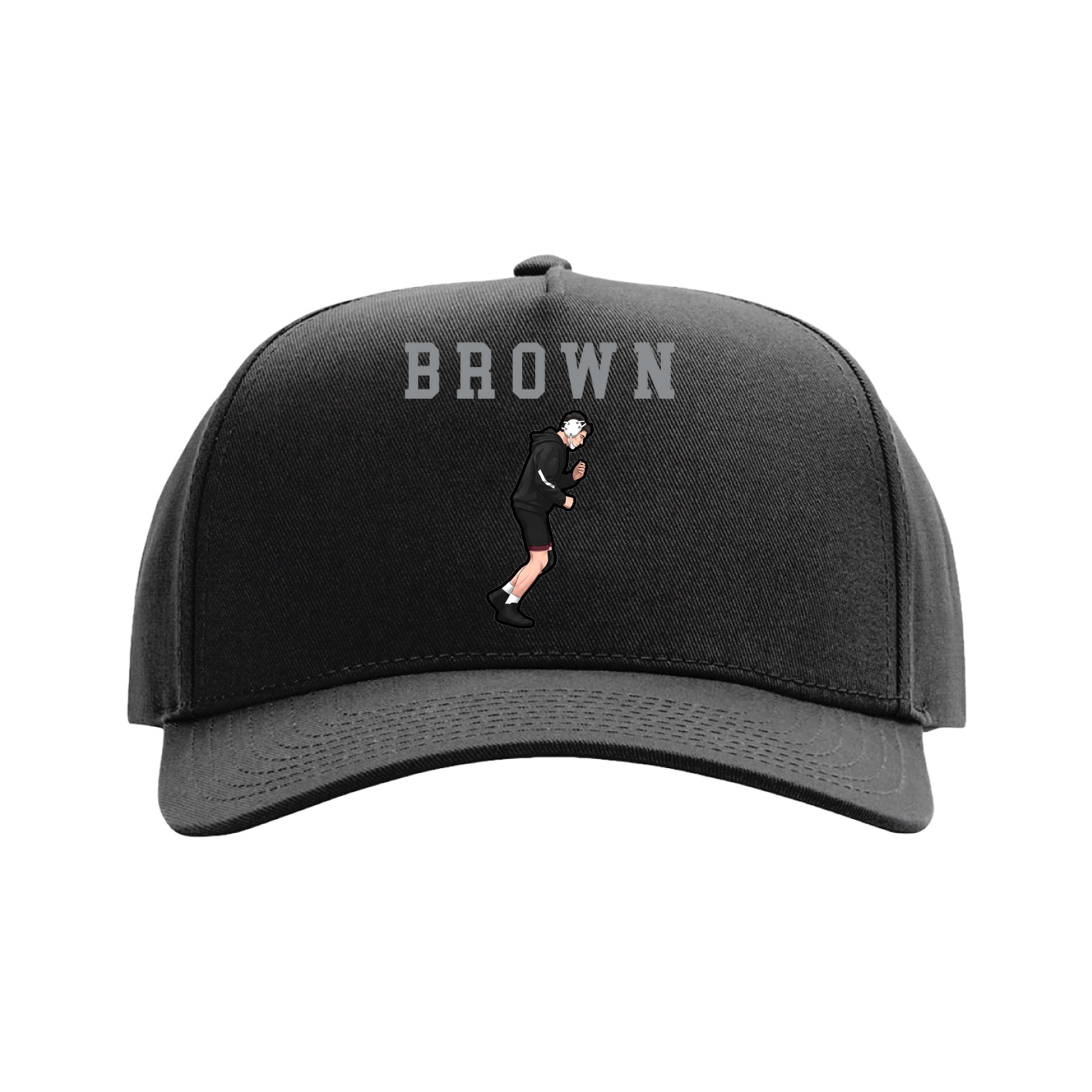 Full Fabric Five-Panel Champ Cap — Shirsey in Black