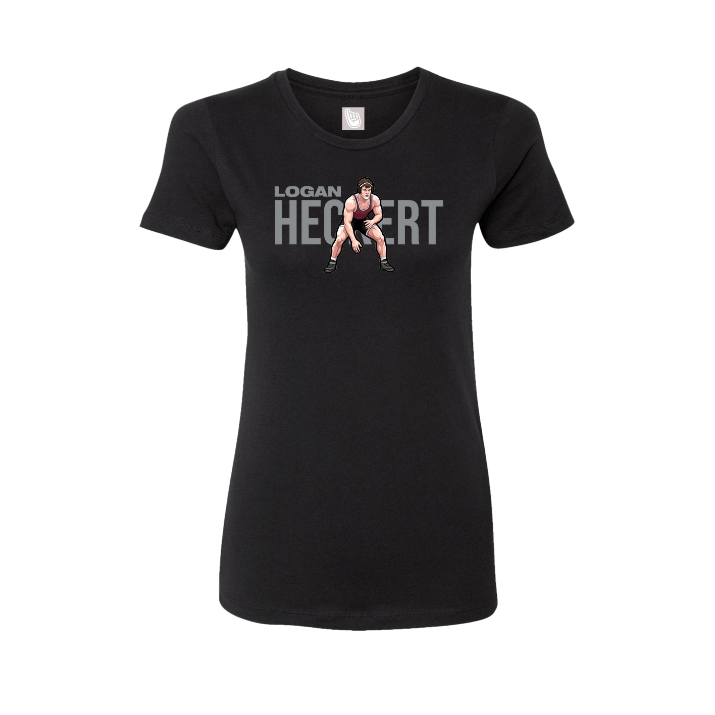 Fitted Women's Tee — Player Name in Black
