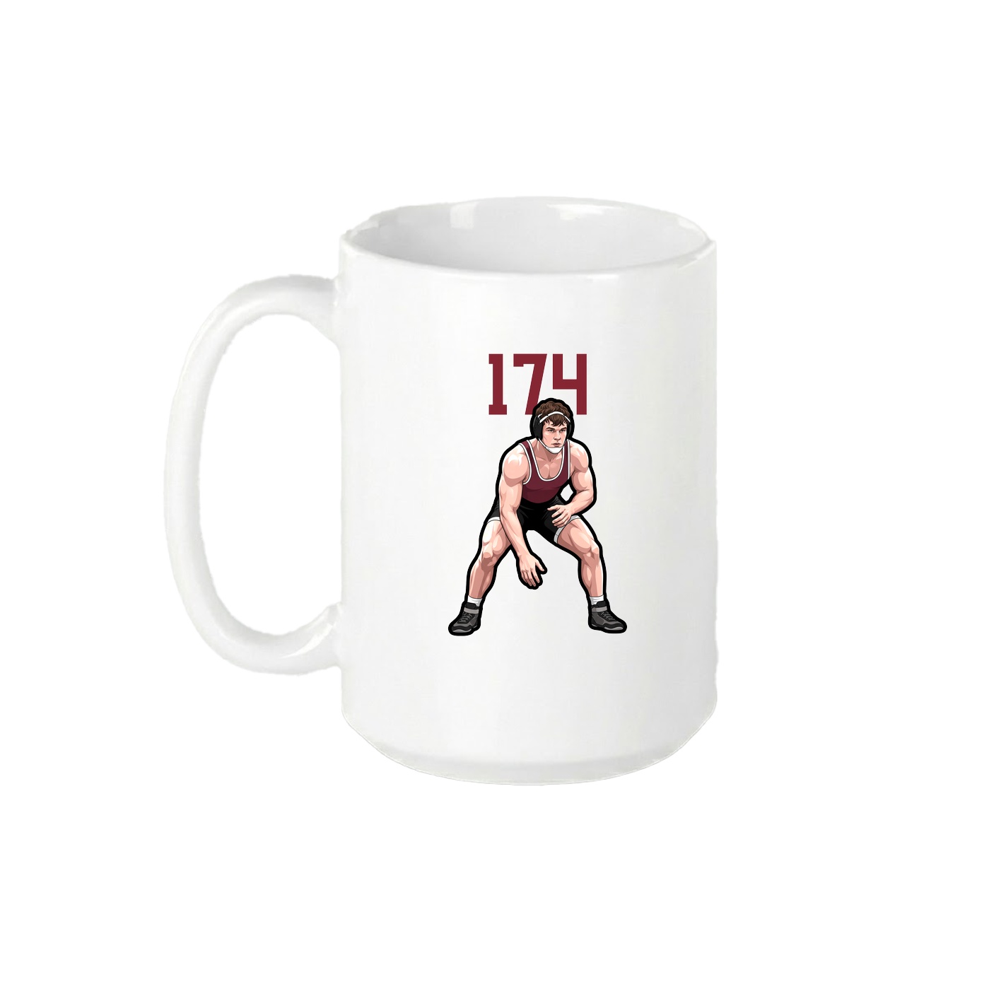 15oz Coffee Mug — Number Top in White