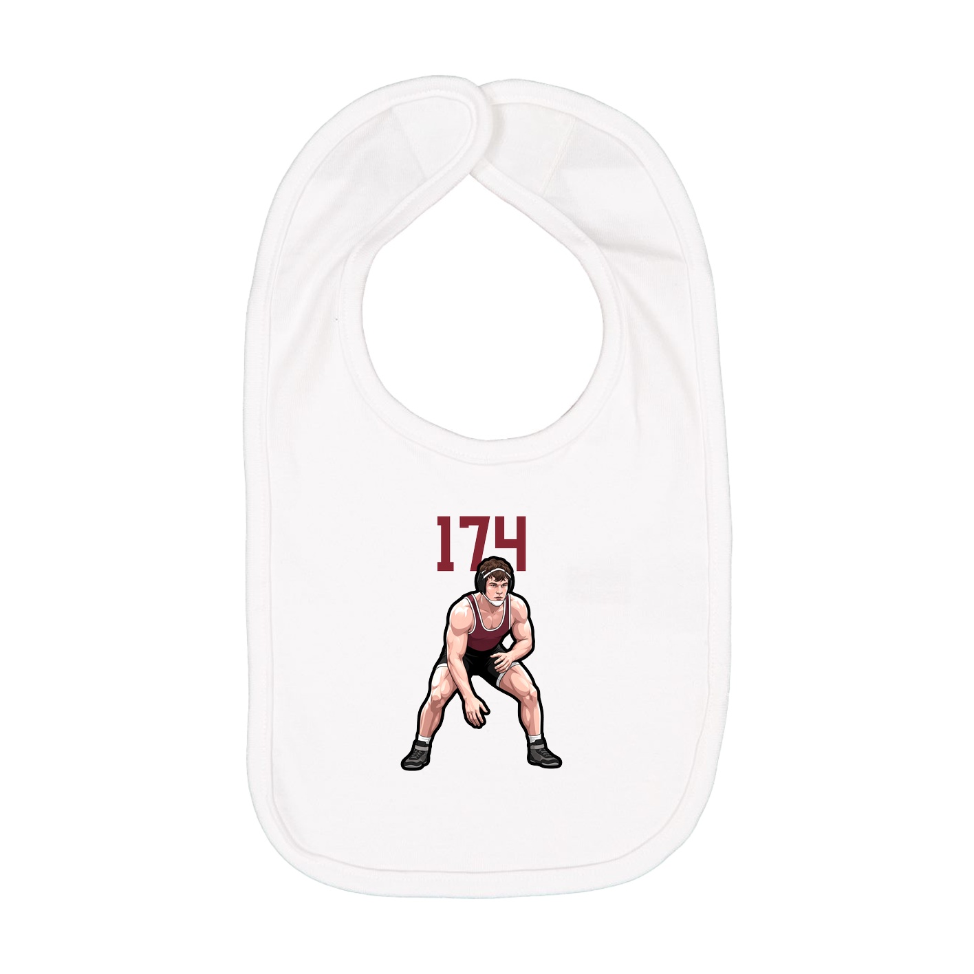 Infant Bib — Number Top in White
