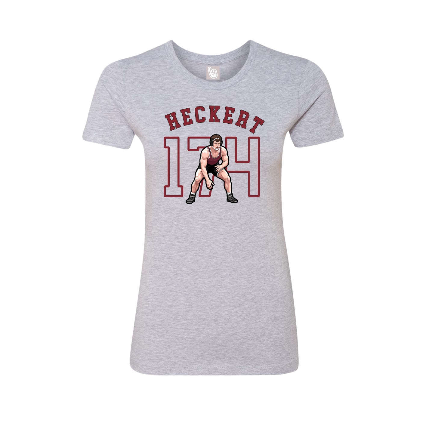 Fitted Women's Tee — Shirsey Arch in Grey