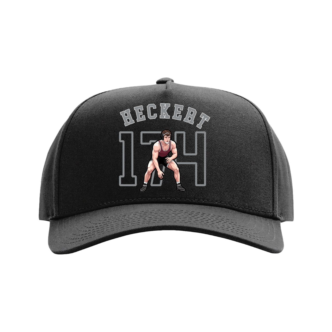 Full Fabric Five-Panel Champ Cap — Shirsey Arch in Black