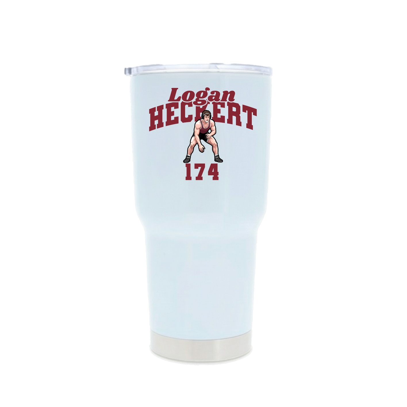 30oz Stainless Steel Tumbler — Signature Arch in White