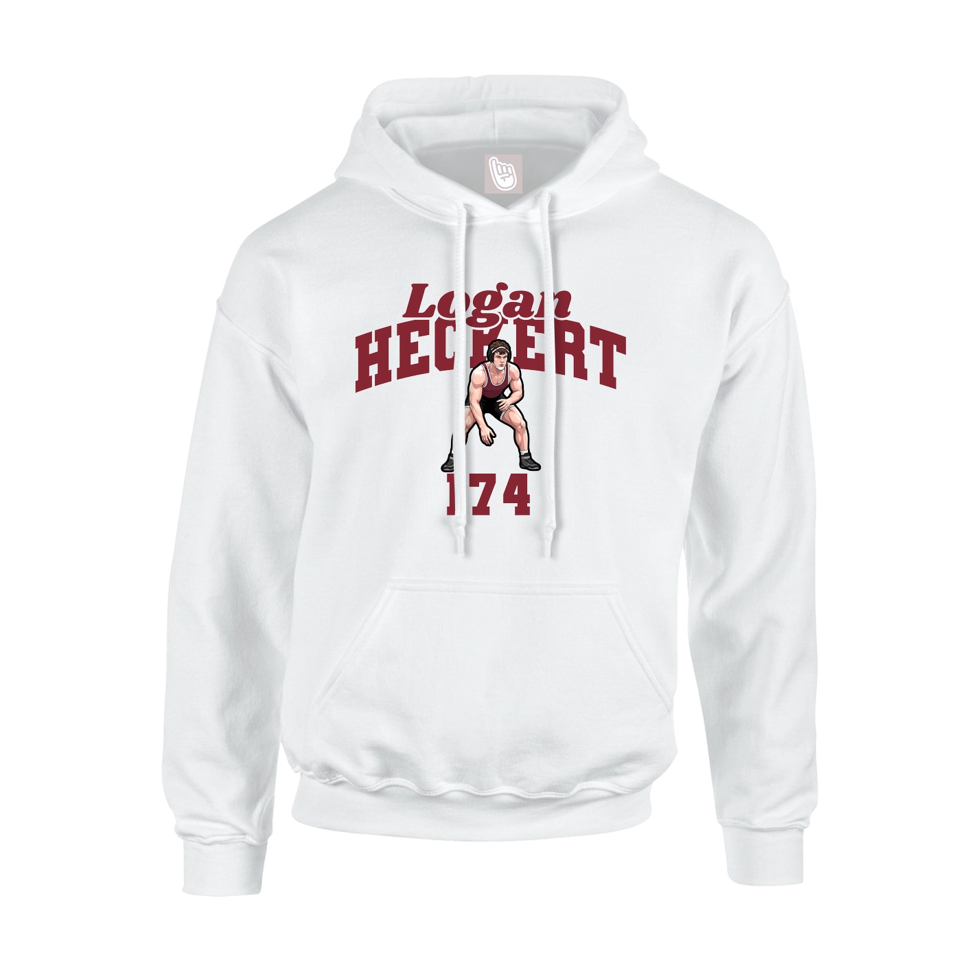 Hoodie — Signature Arch in White