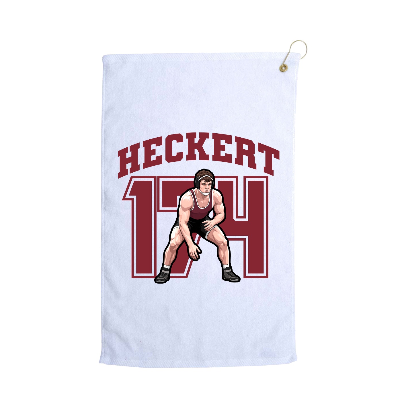 Golf Towel — Number in White