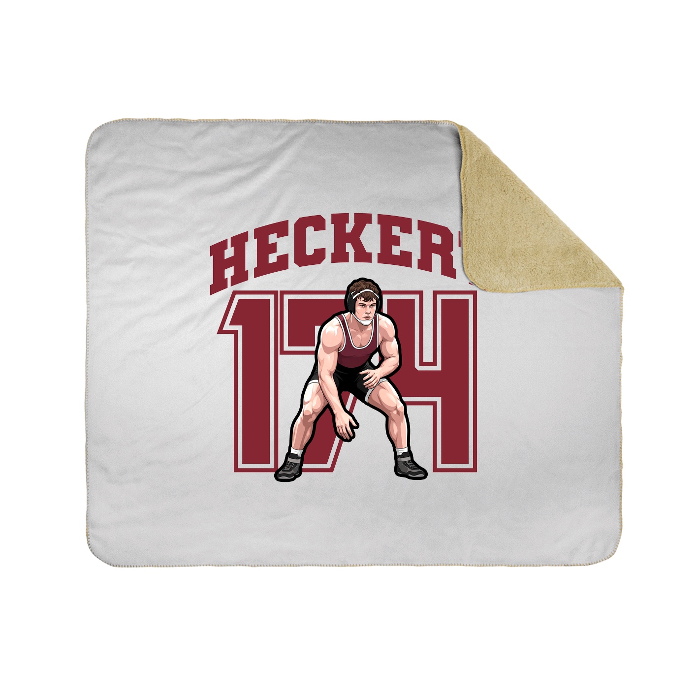 Throw Blanket — Number in White