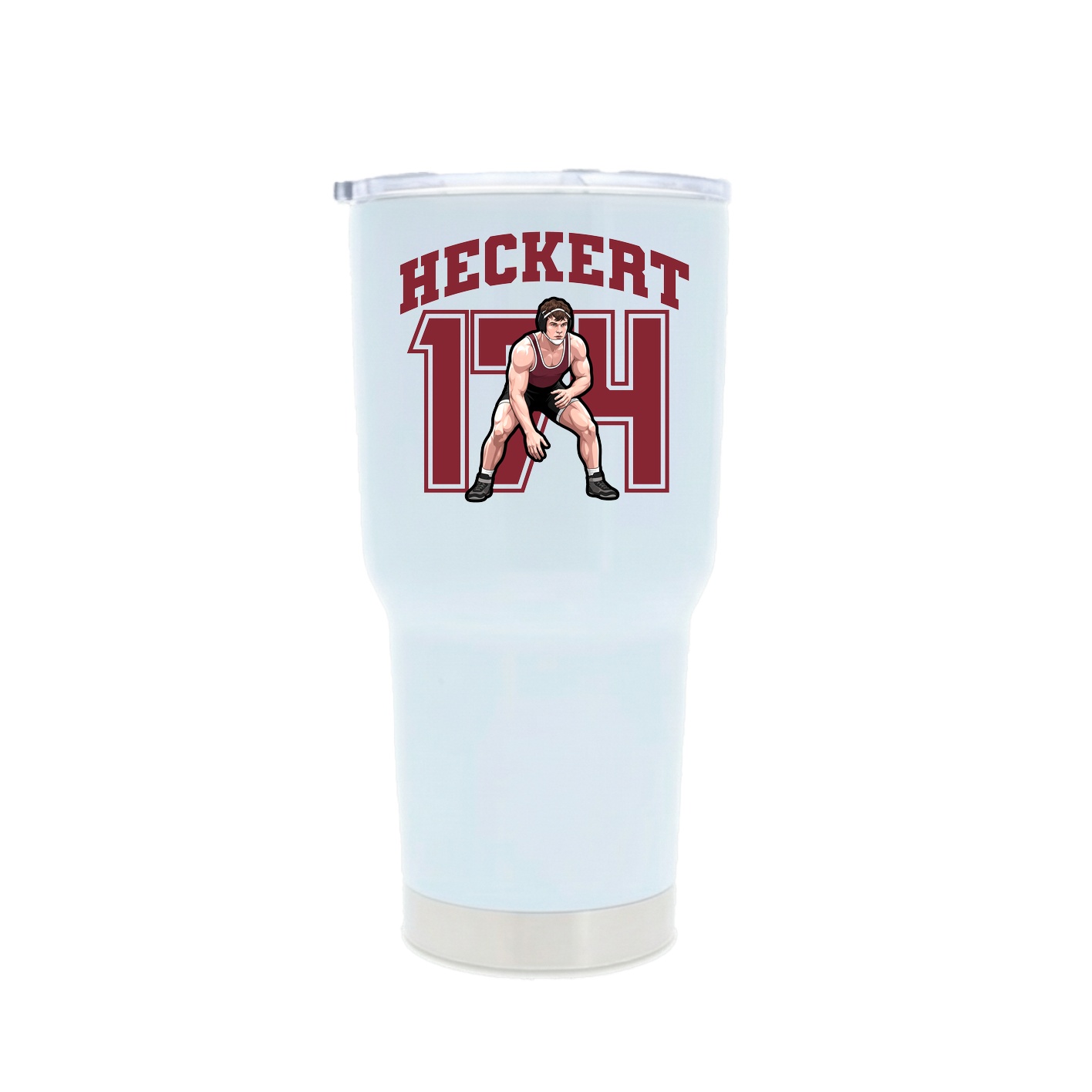 30oz Stainless Steel Tumbler — Number in White
