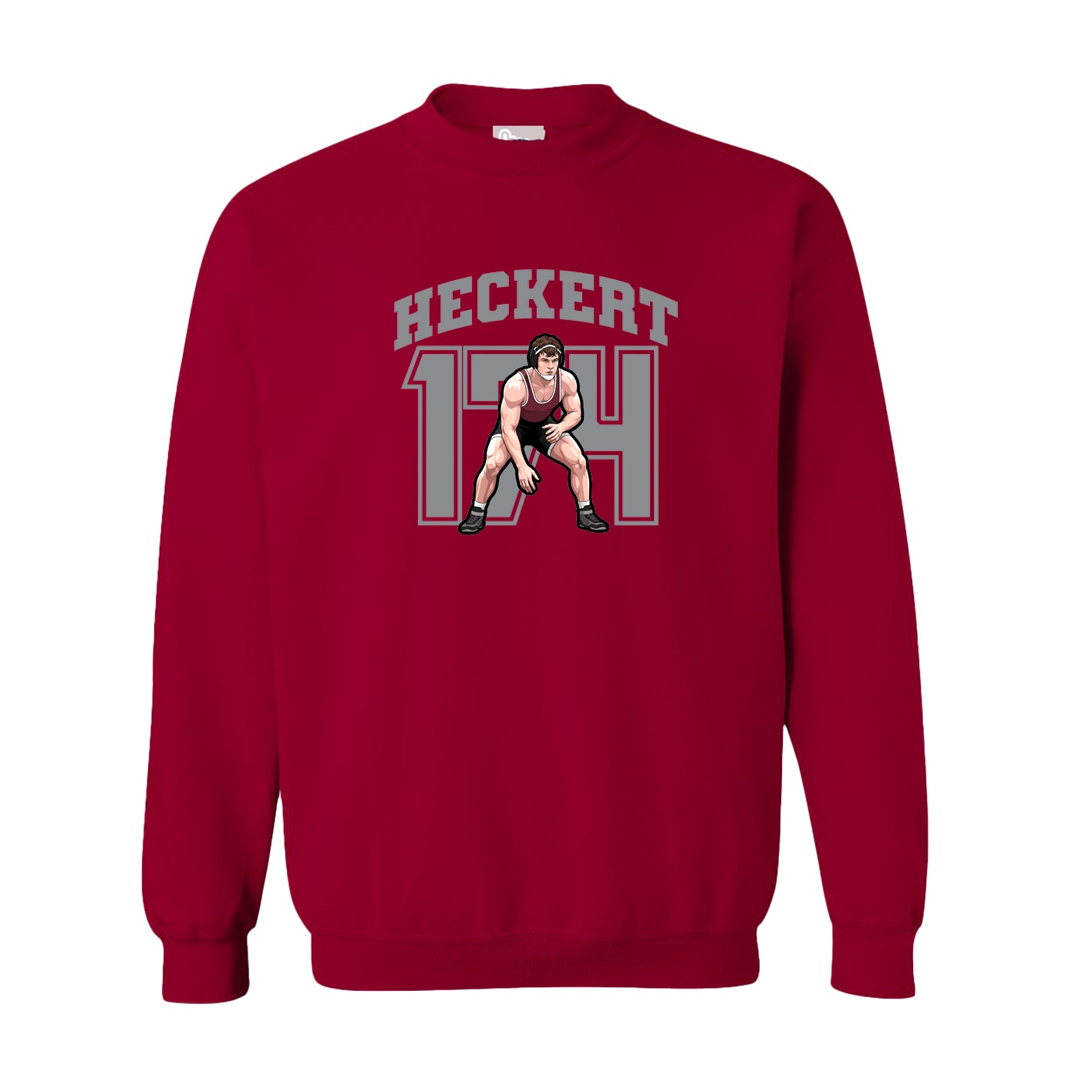 Fleece Crew — Number in Cardinal