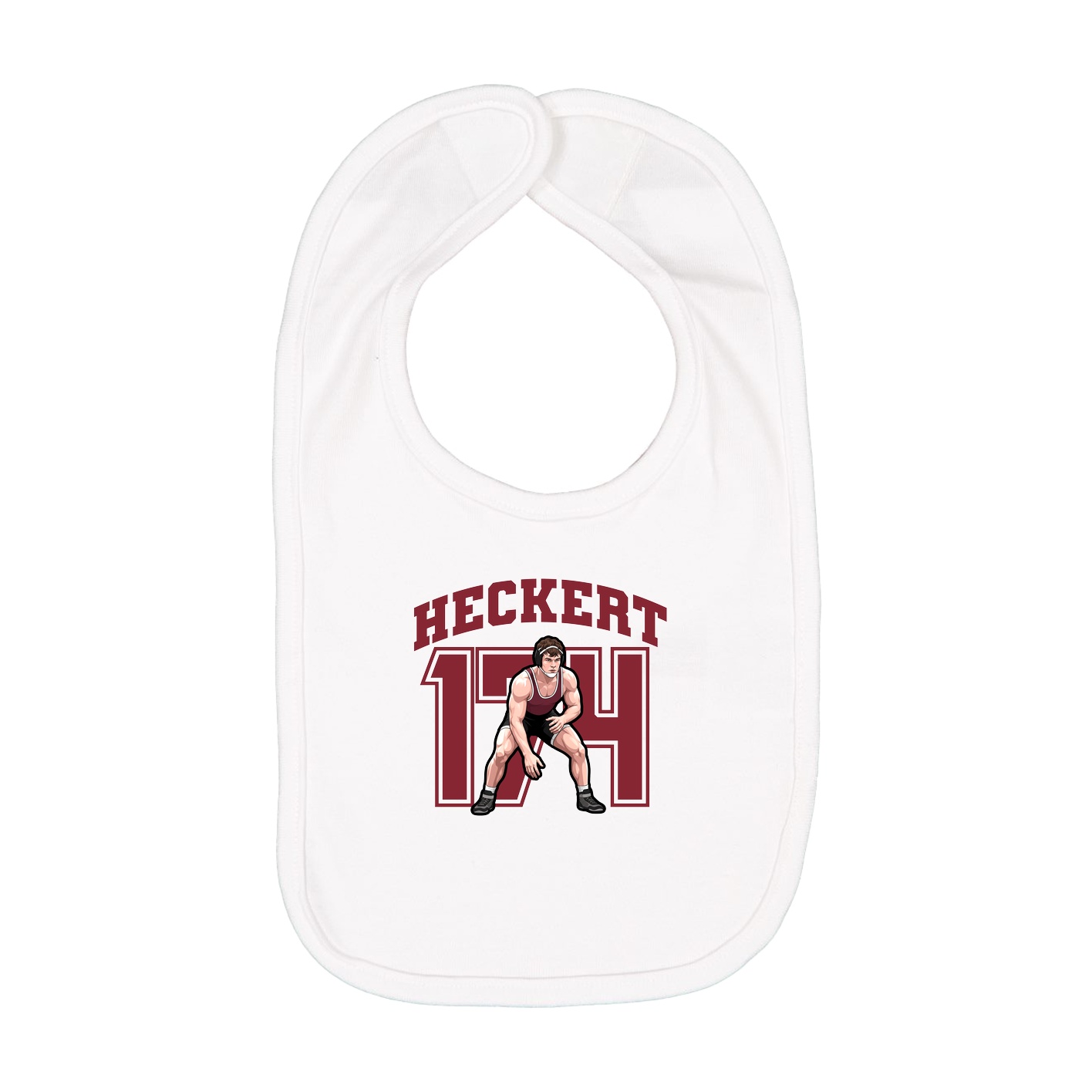 Infant Bib — Number in White