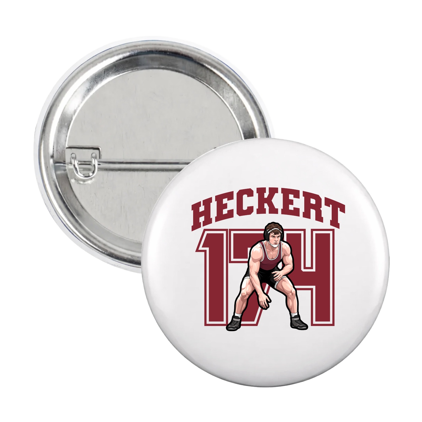 Game Day Button — Number in White