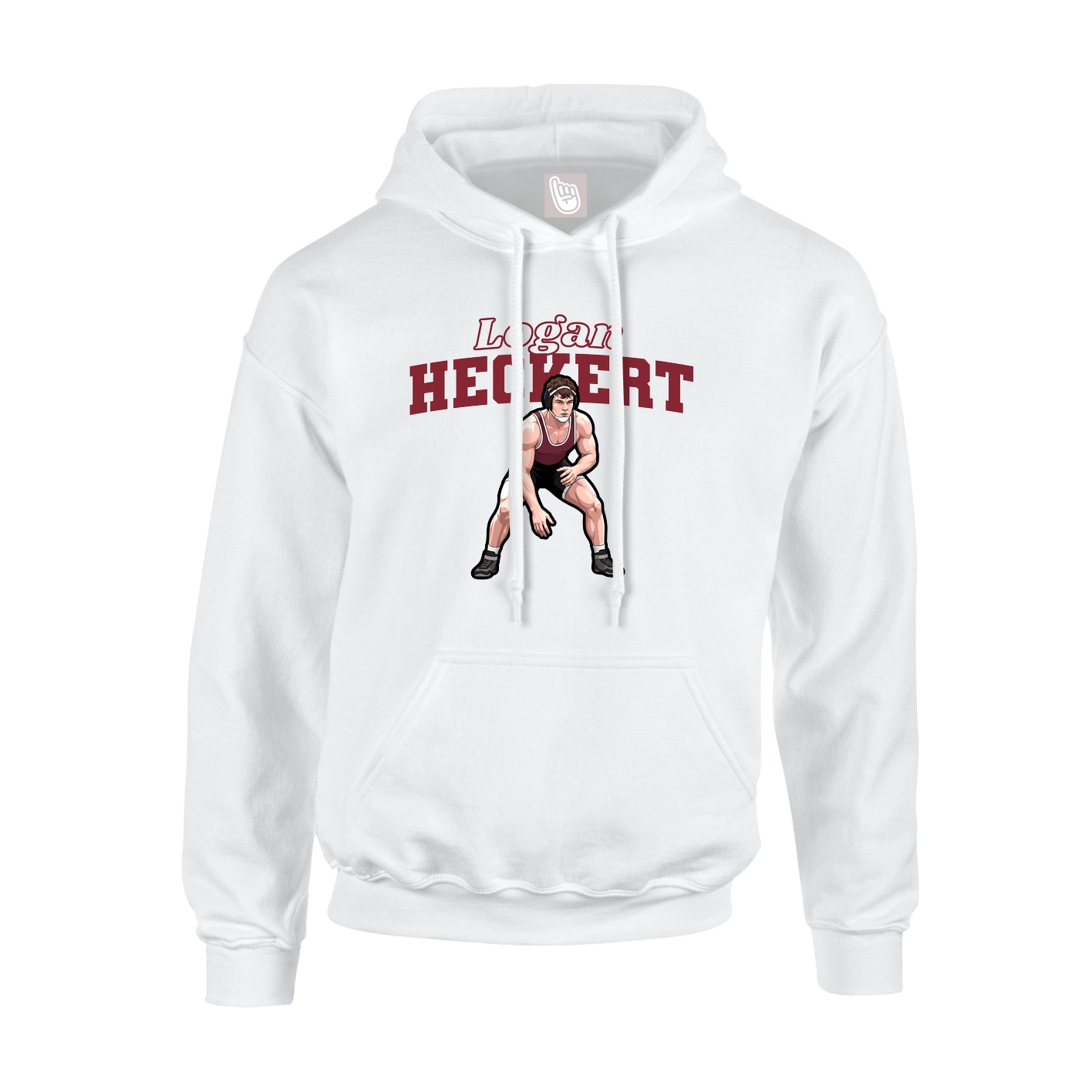 Hoodie — Name Arch in White
