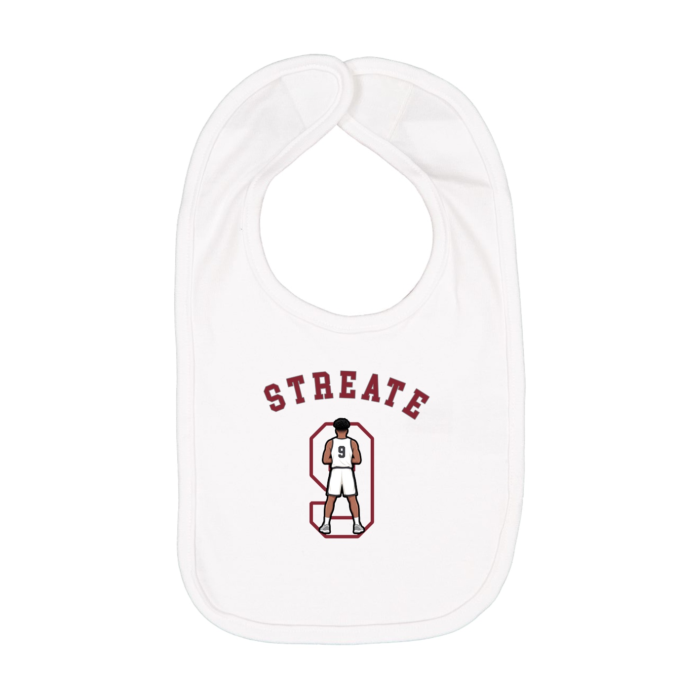 Infant Bib — Shirsey Arch in White