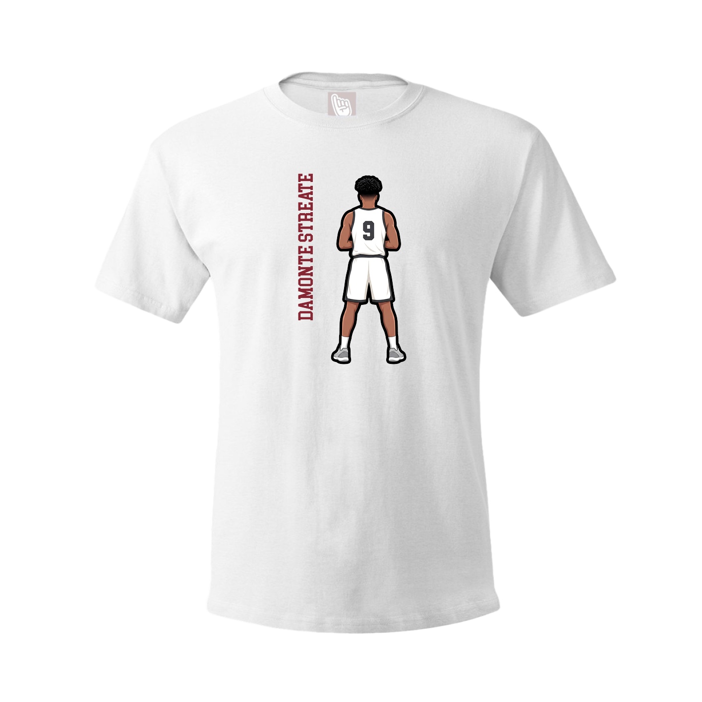 Tee — Name Vertical in White