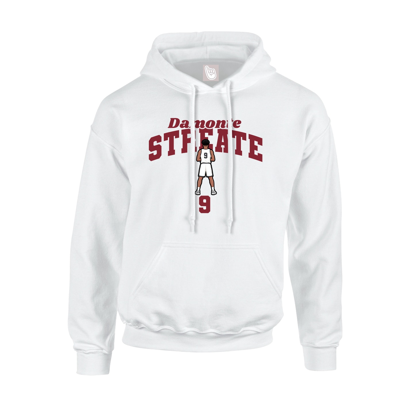 Youth Hoodie — Signature Arch in White