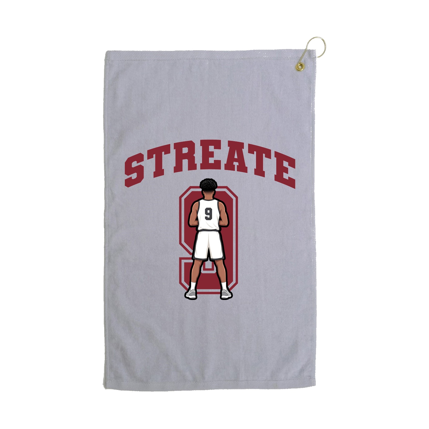 Golf Towel — Number in Grey