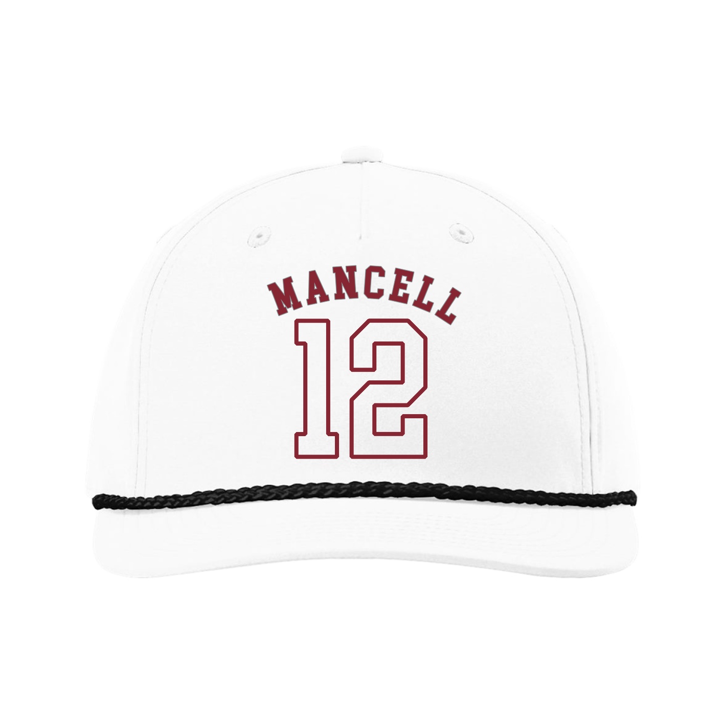 Five-Panel Classic Rope Cap — Shirsey Arch in White