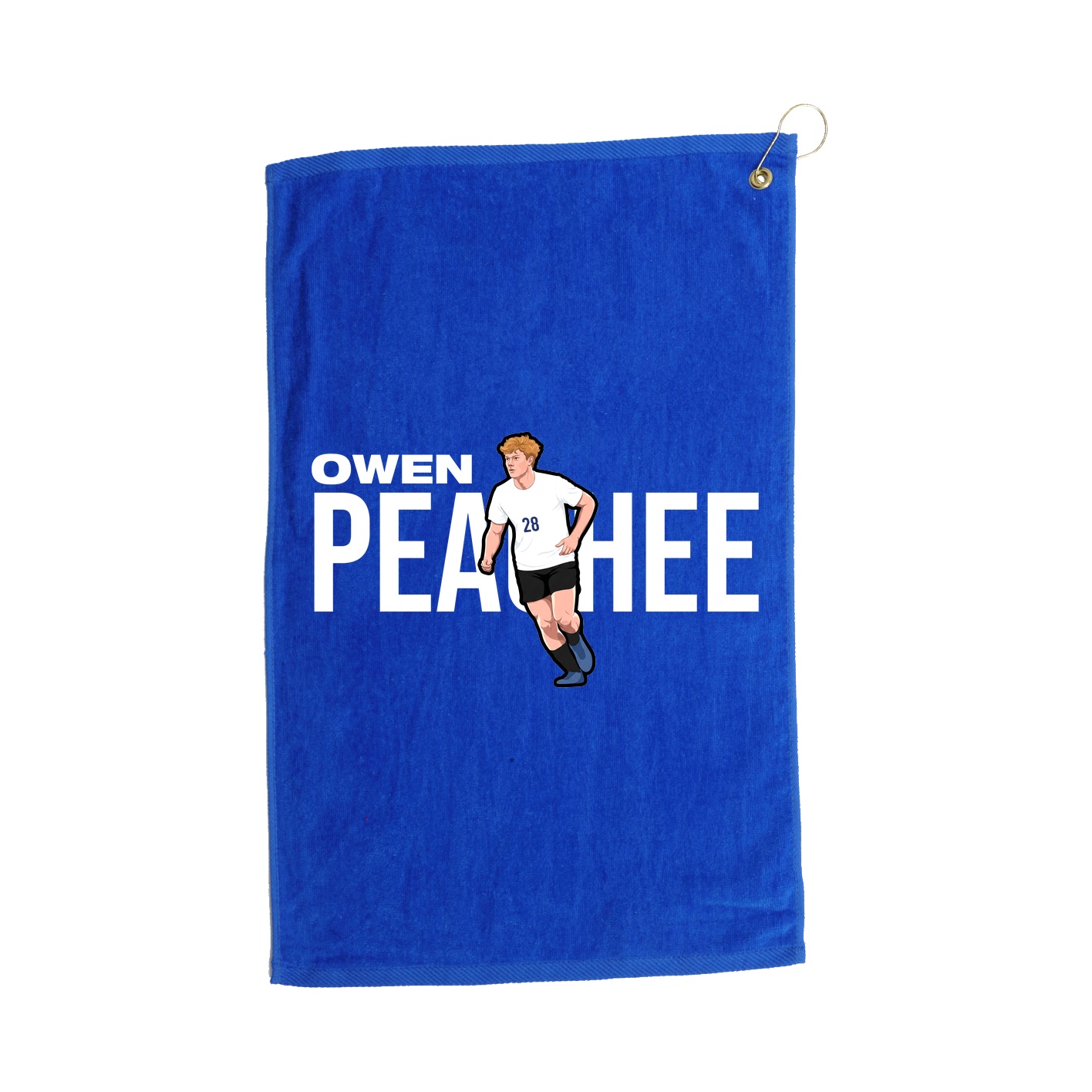 Golf Towel — Player Name in Royal