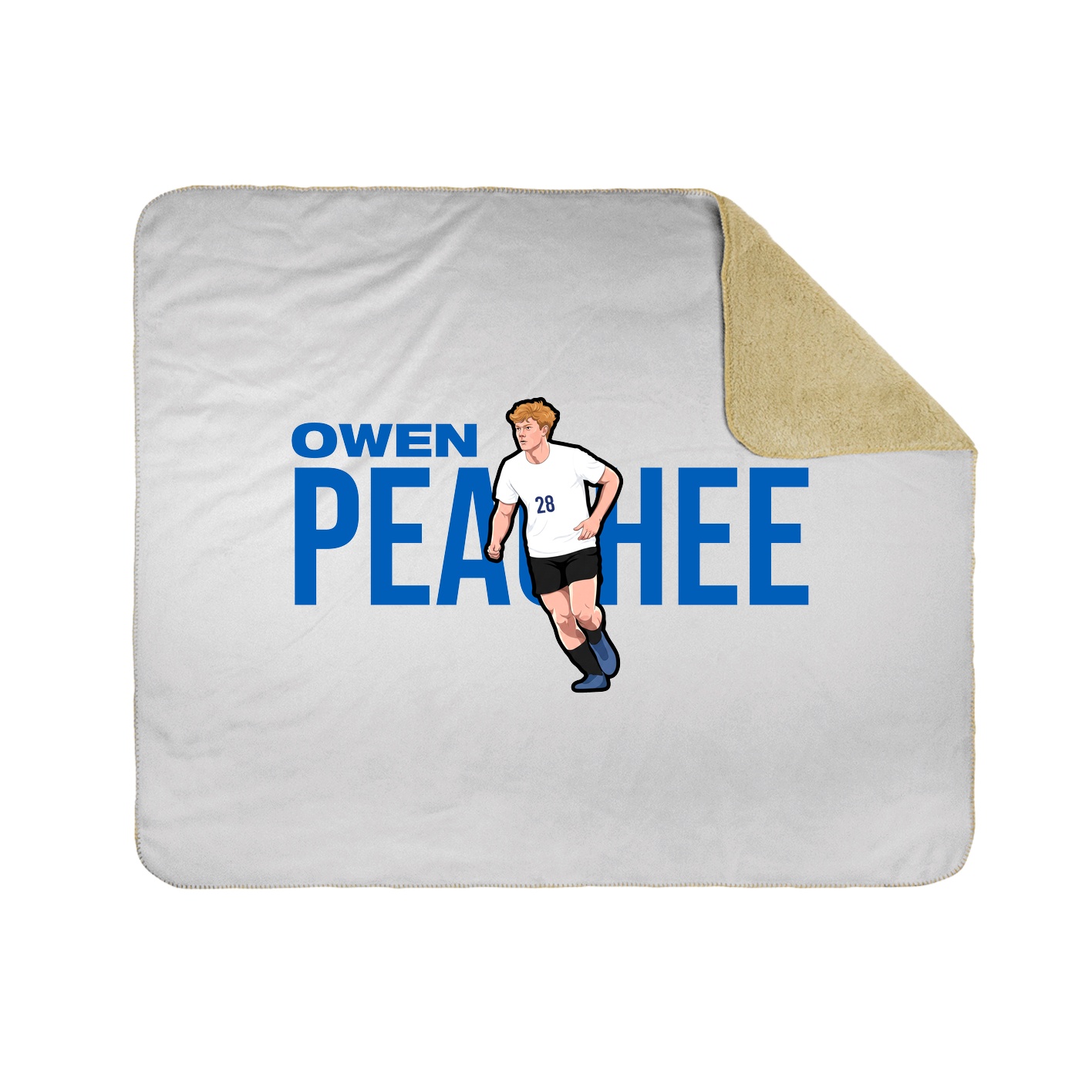 Throw Blanket — Player Name in White