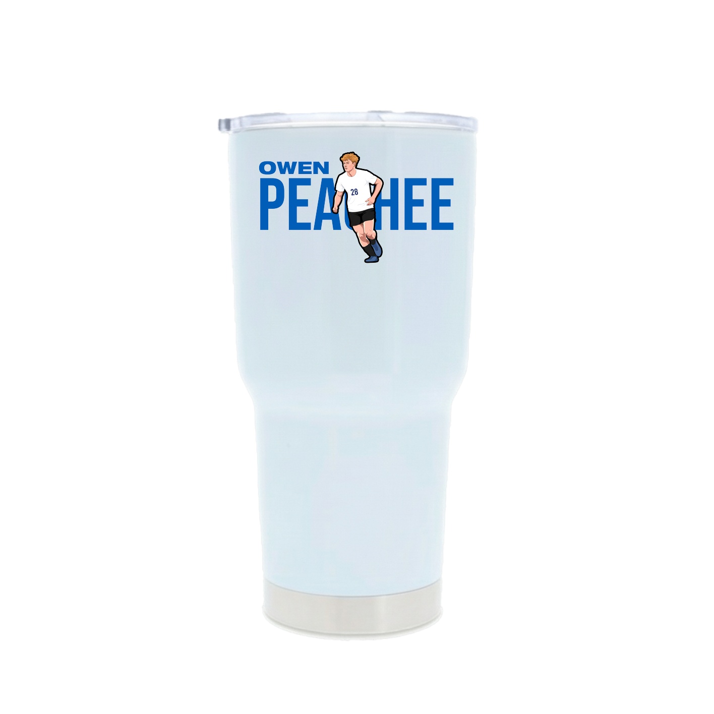 30oz Stainless Steel Tumbler — Player Name in White