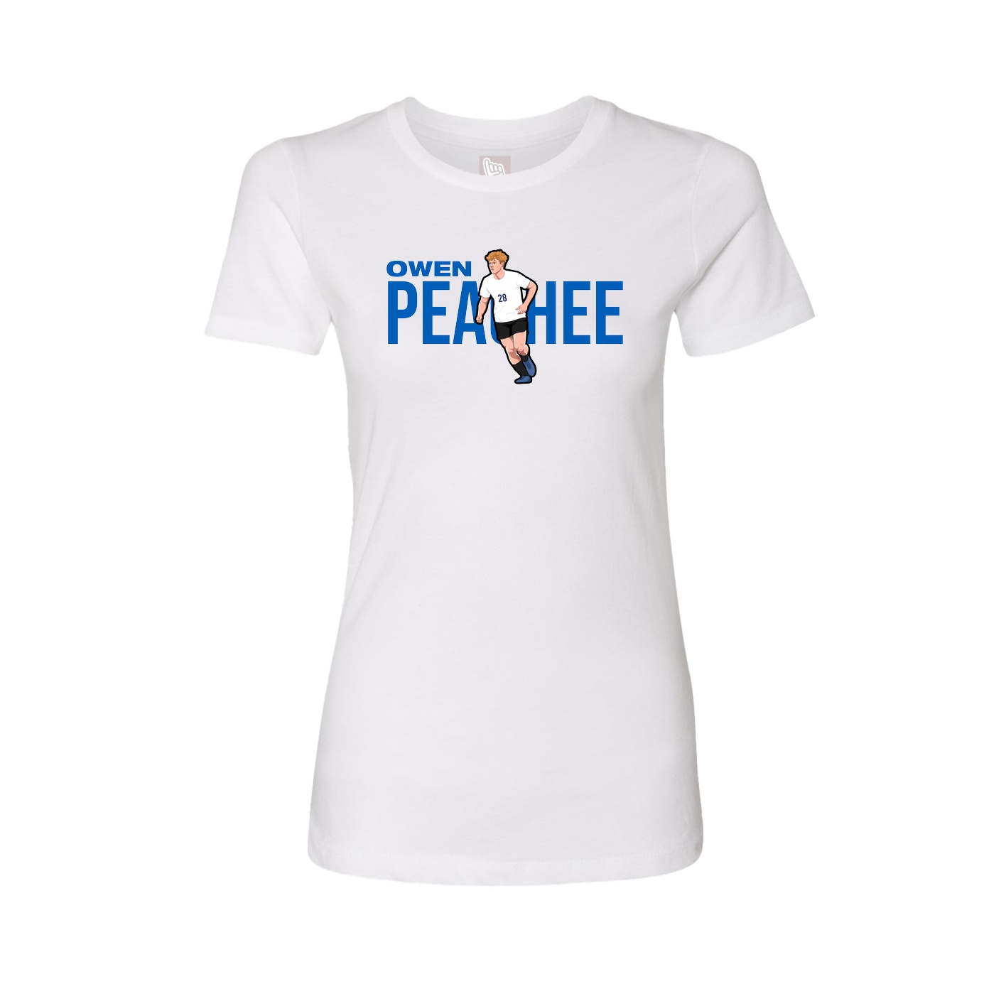 Fitted Women's Tee — Player Name in White