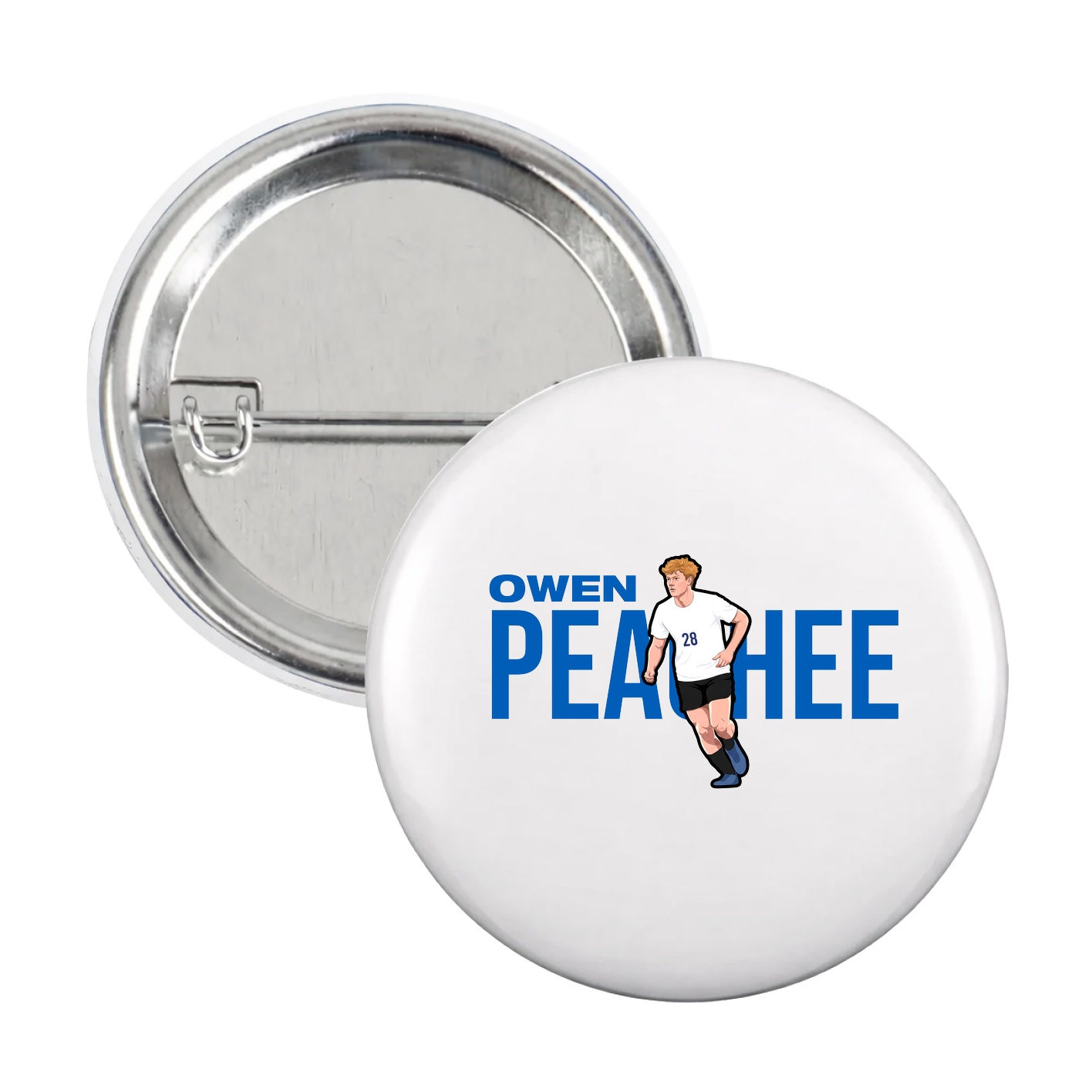 Game Day Button — Player Name in White