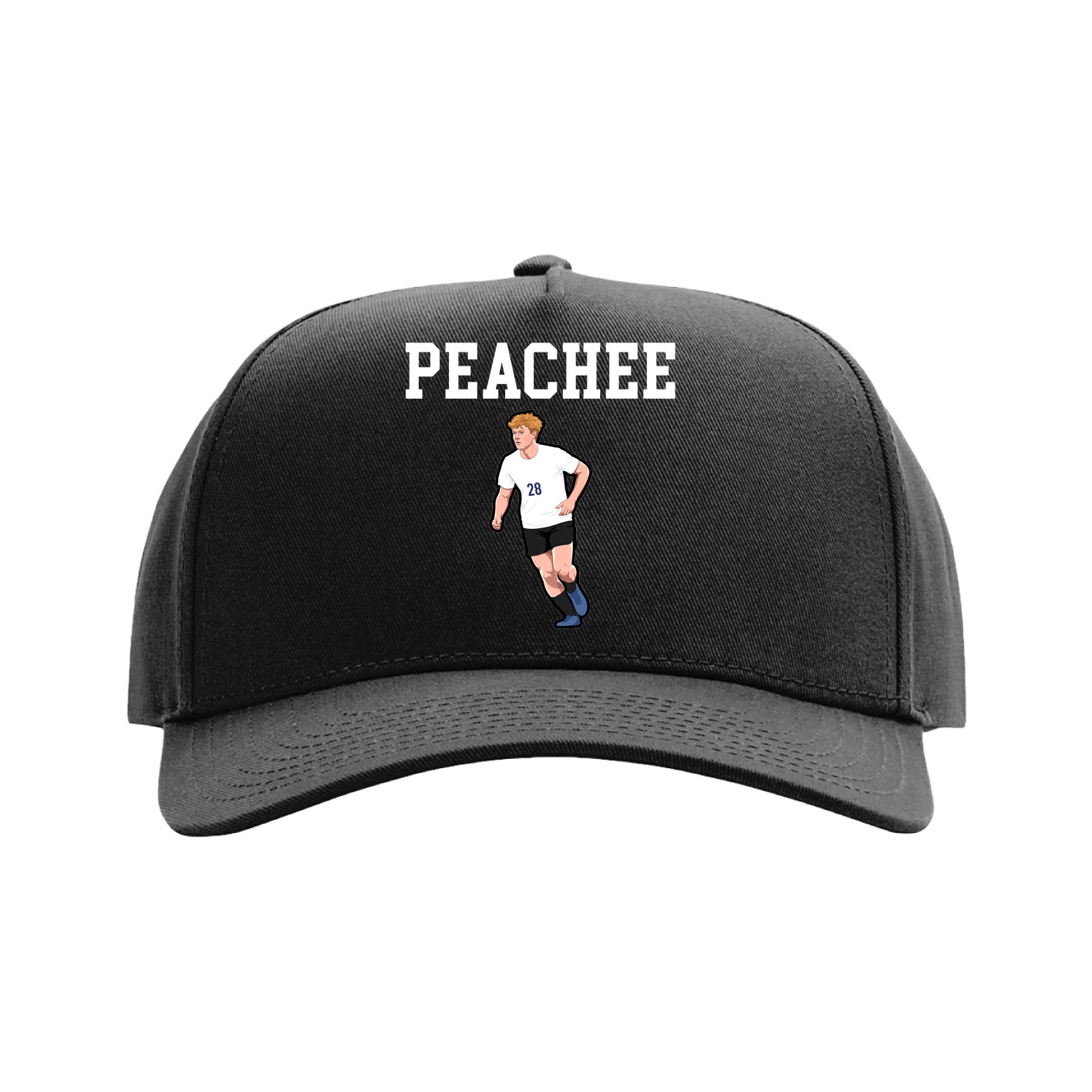 Full Fabric Five-Panel Champ Cap — Shirsey in Black