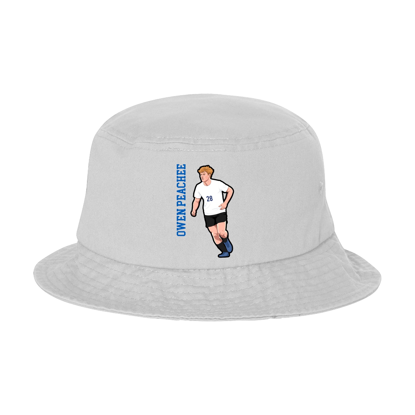 Bucket Cap — Name Vertical in White