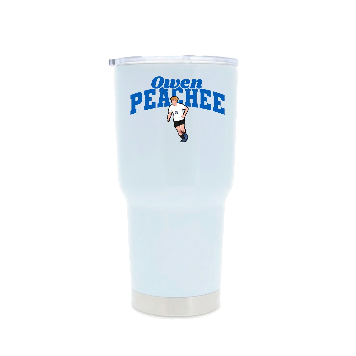 30oz Stainless Steel Tumbler — Signature Arch in White