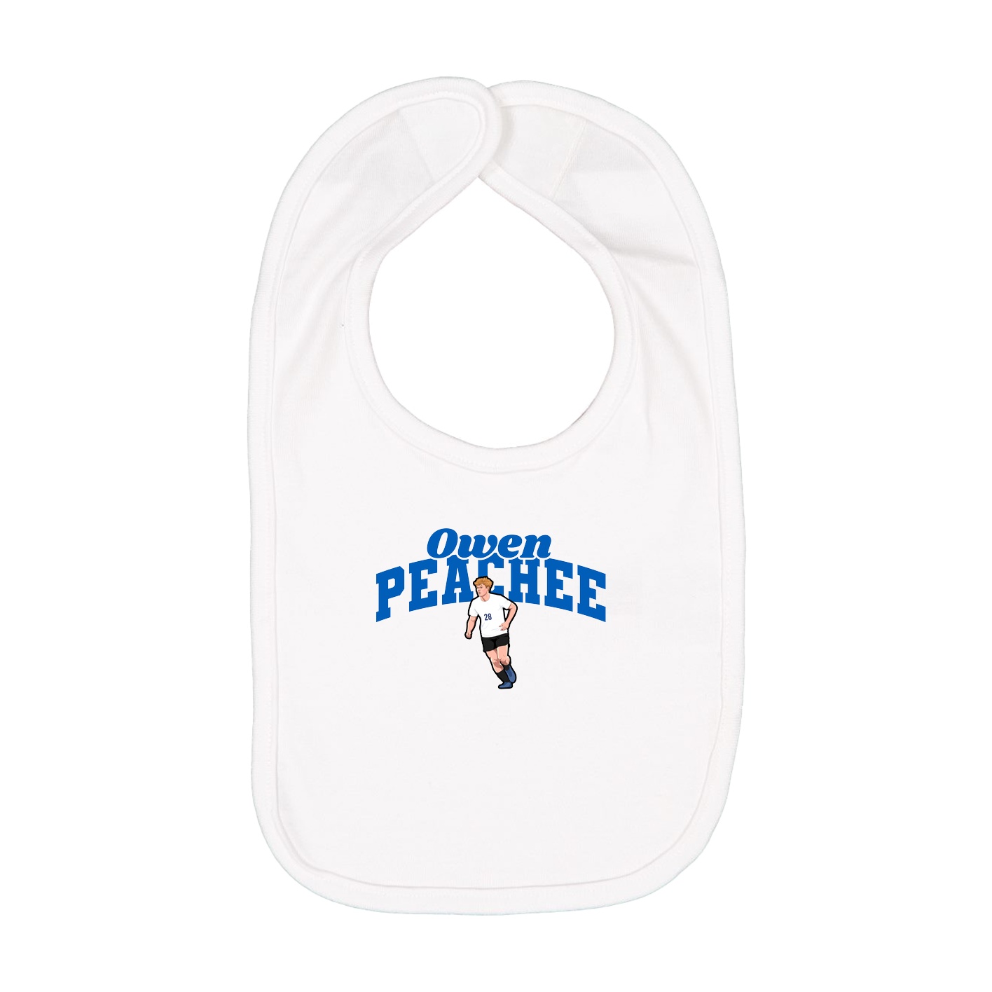 Infant Bib — Signature Arch in White