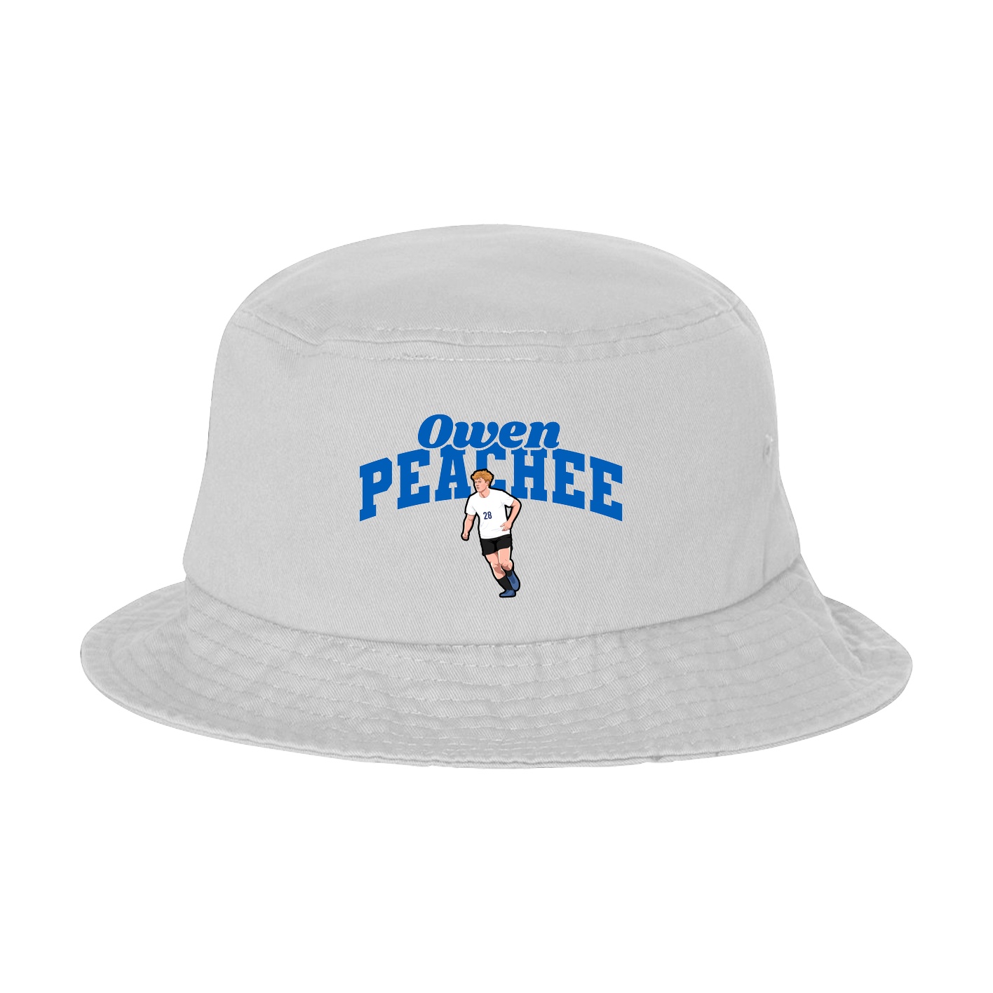 Bucket Cap — Signature Arch in White