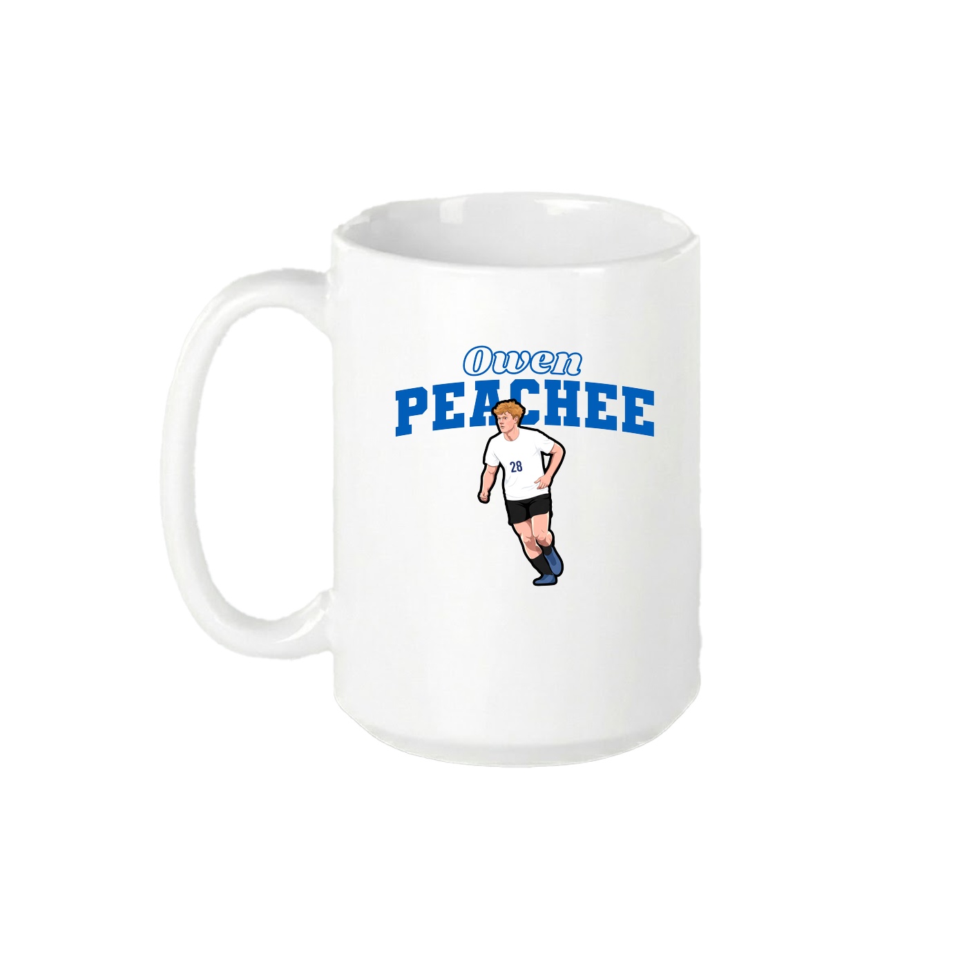 15oz Coffee Mug — Name Arch in White
